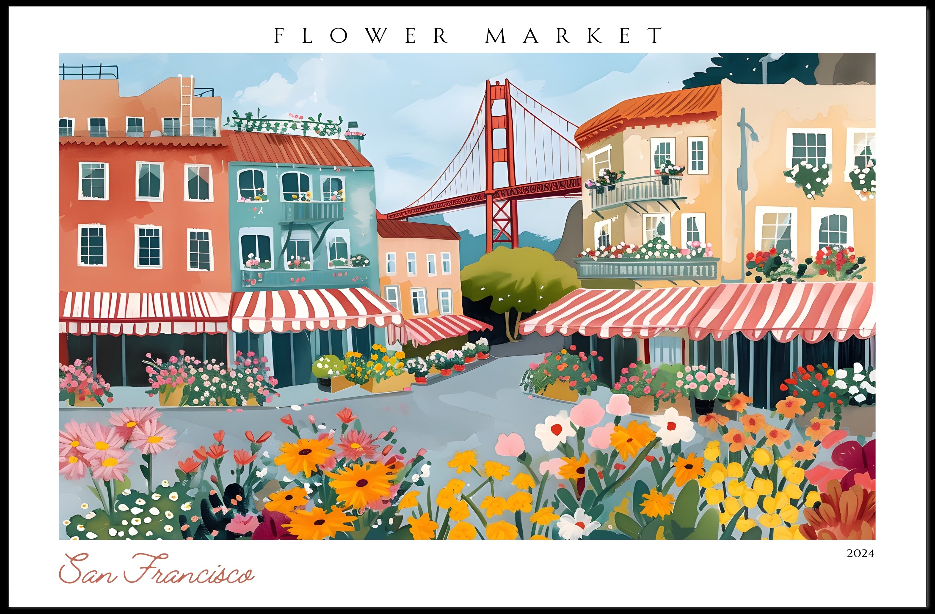 San Francisco Flower Market 2024 Poster PosterGoat