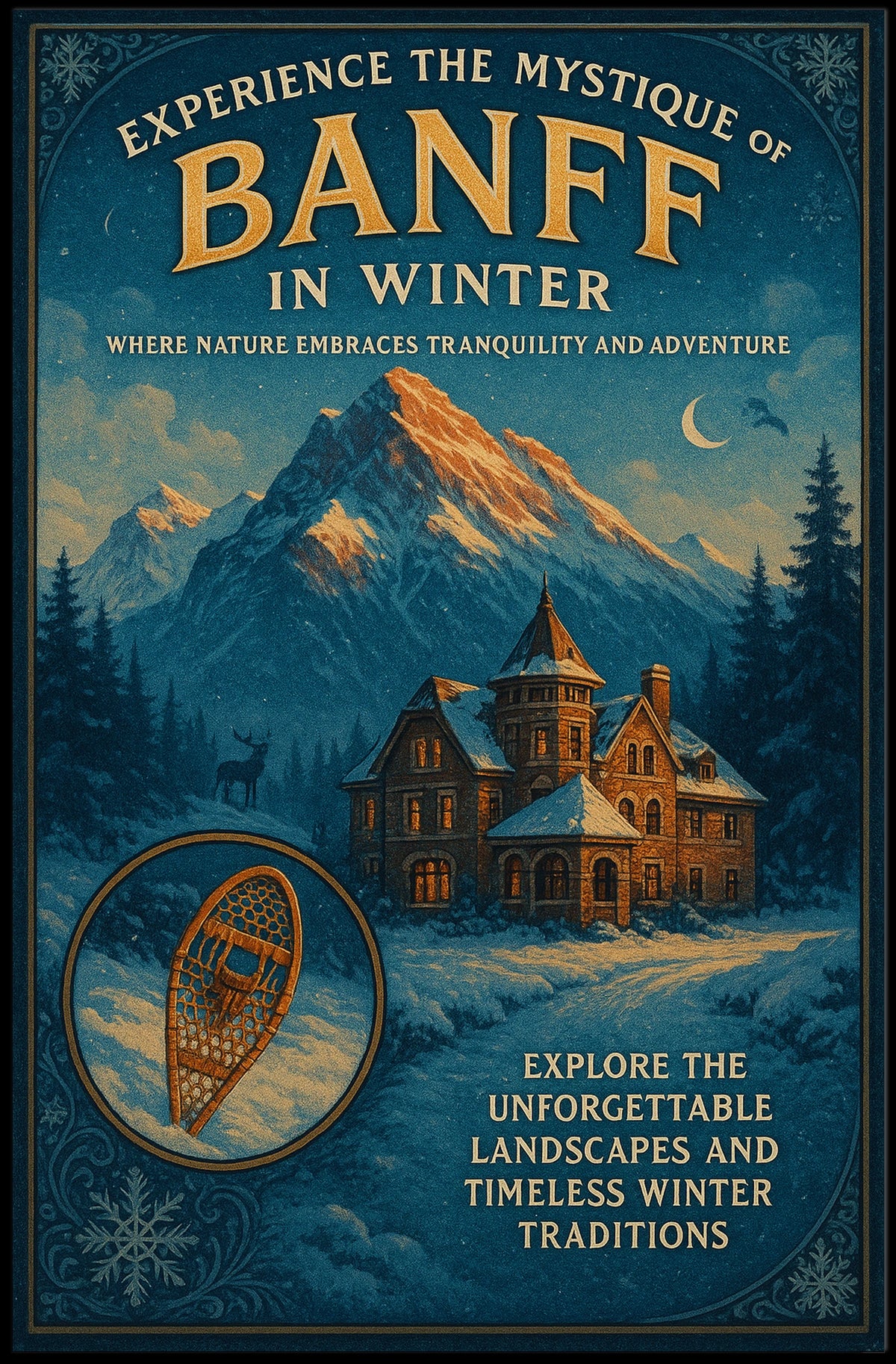 Experience the Mystique of Banff in Winter Poster