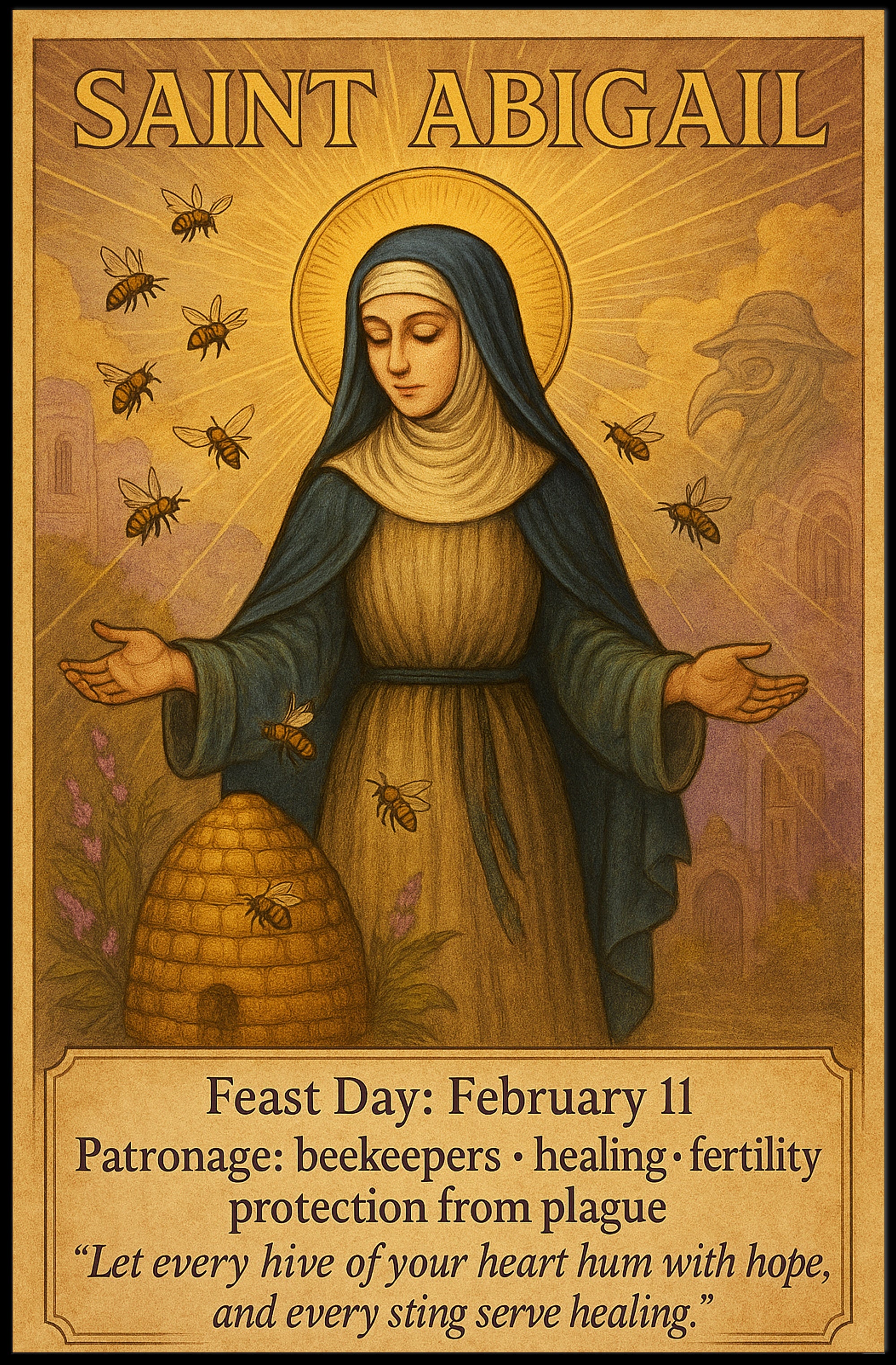 Saint Abigail: Spiritual Serenity Cultural or Heritage Poster