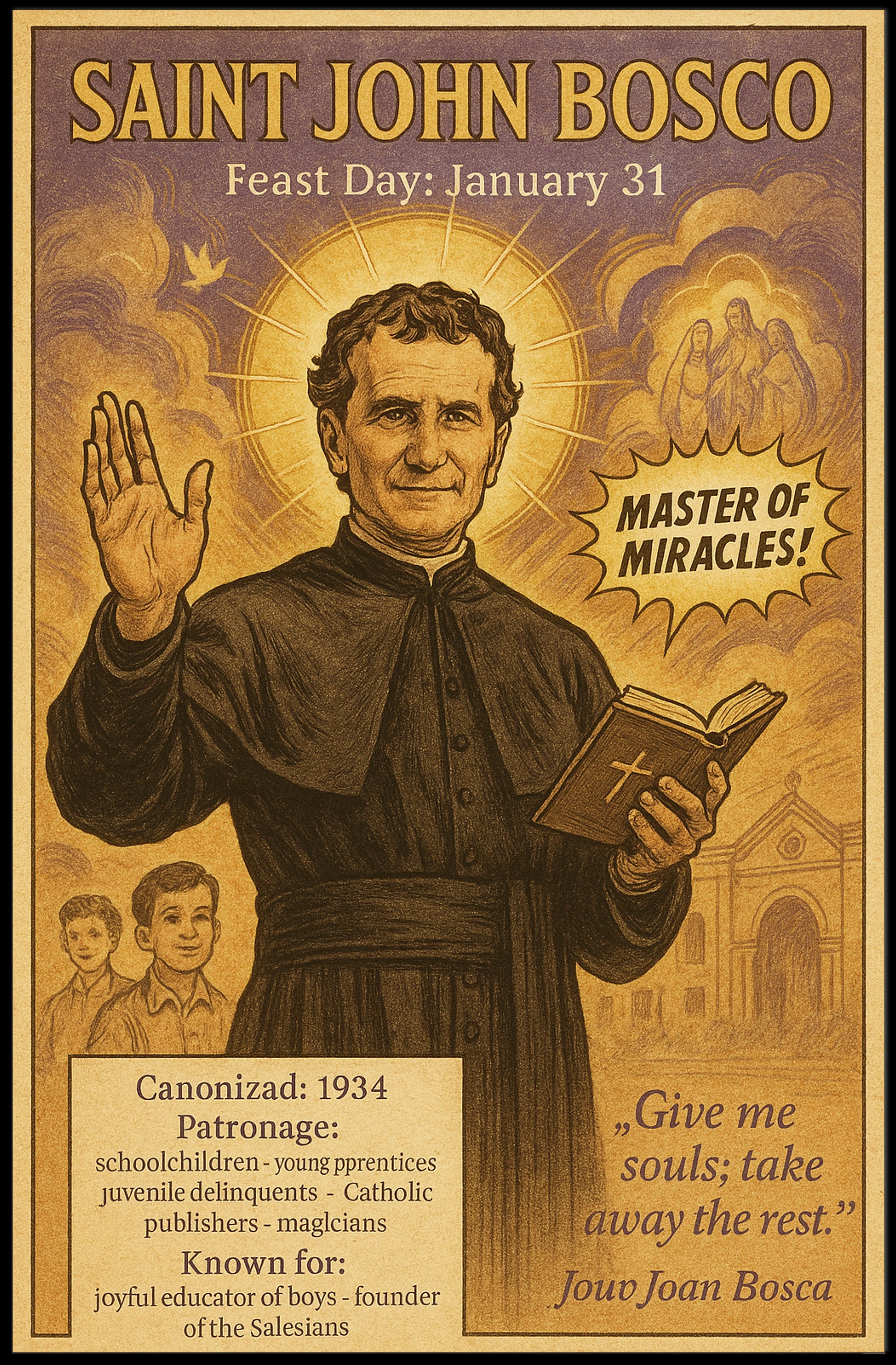 Saint John Bosco Poster PosterGoat