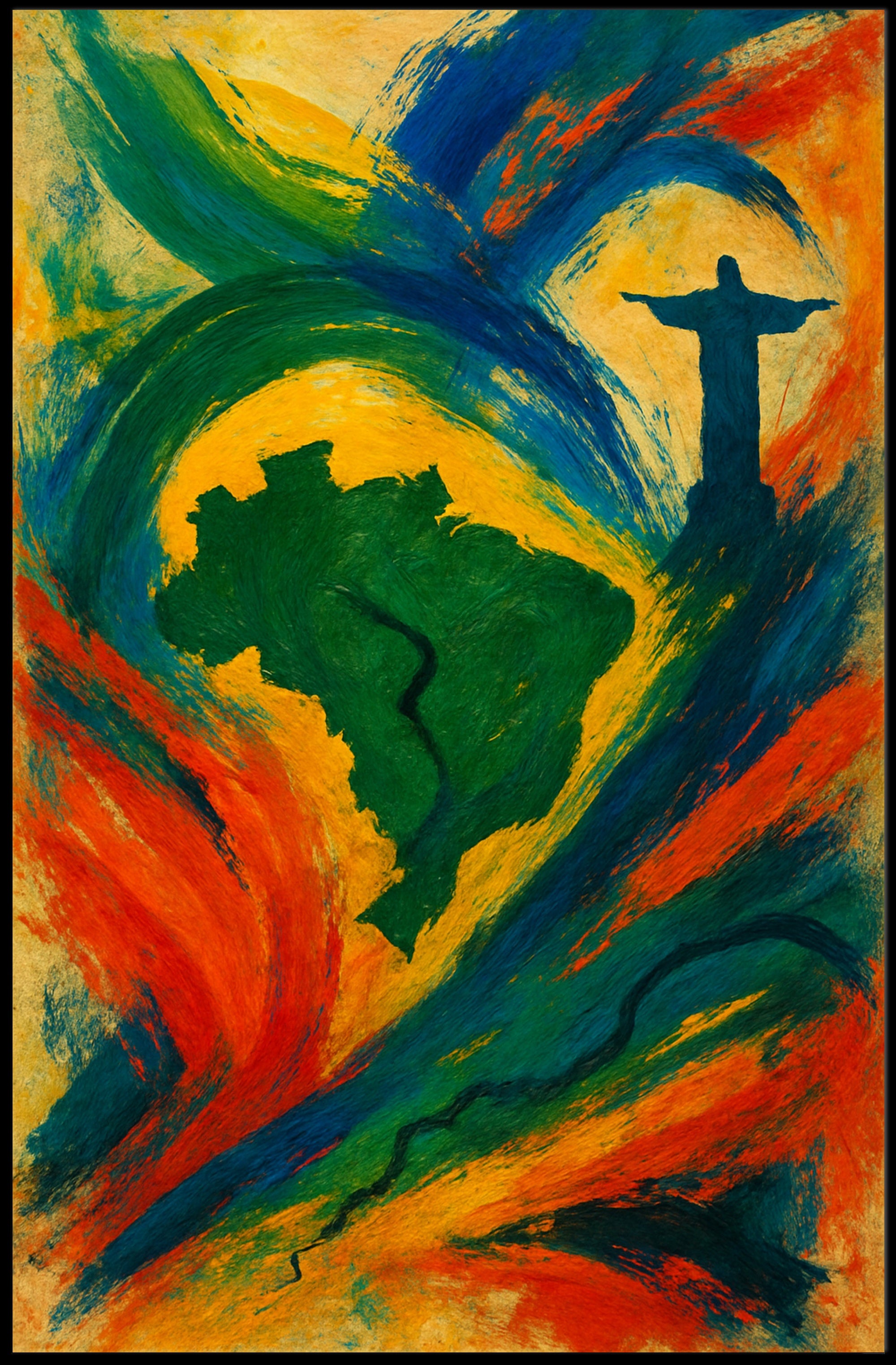 Vibrant Brazil Poster