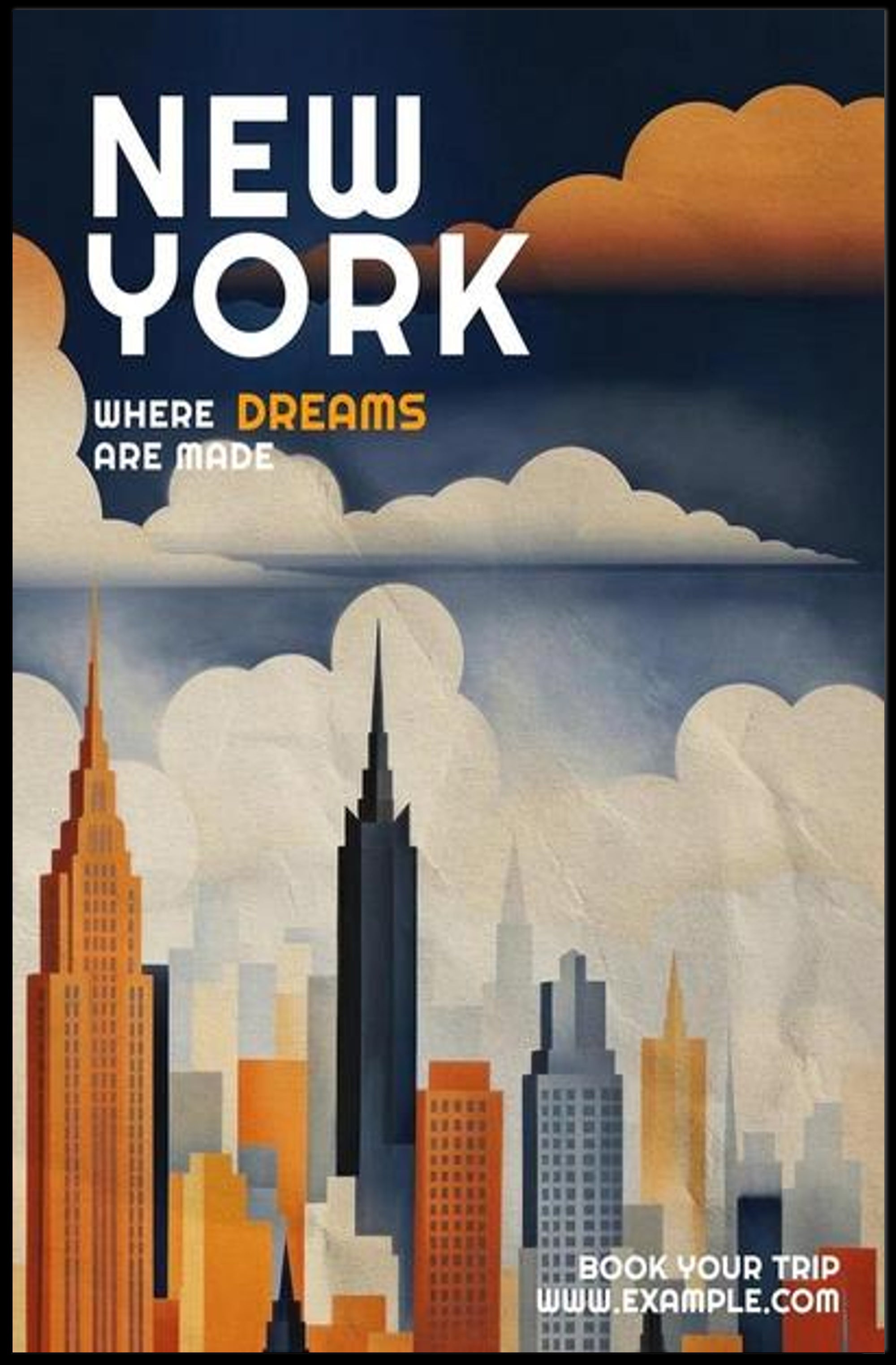 New York: Where Dreams Are Made Poster PosterGoat
