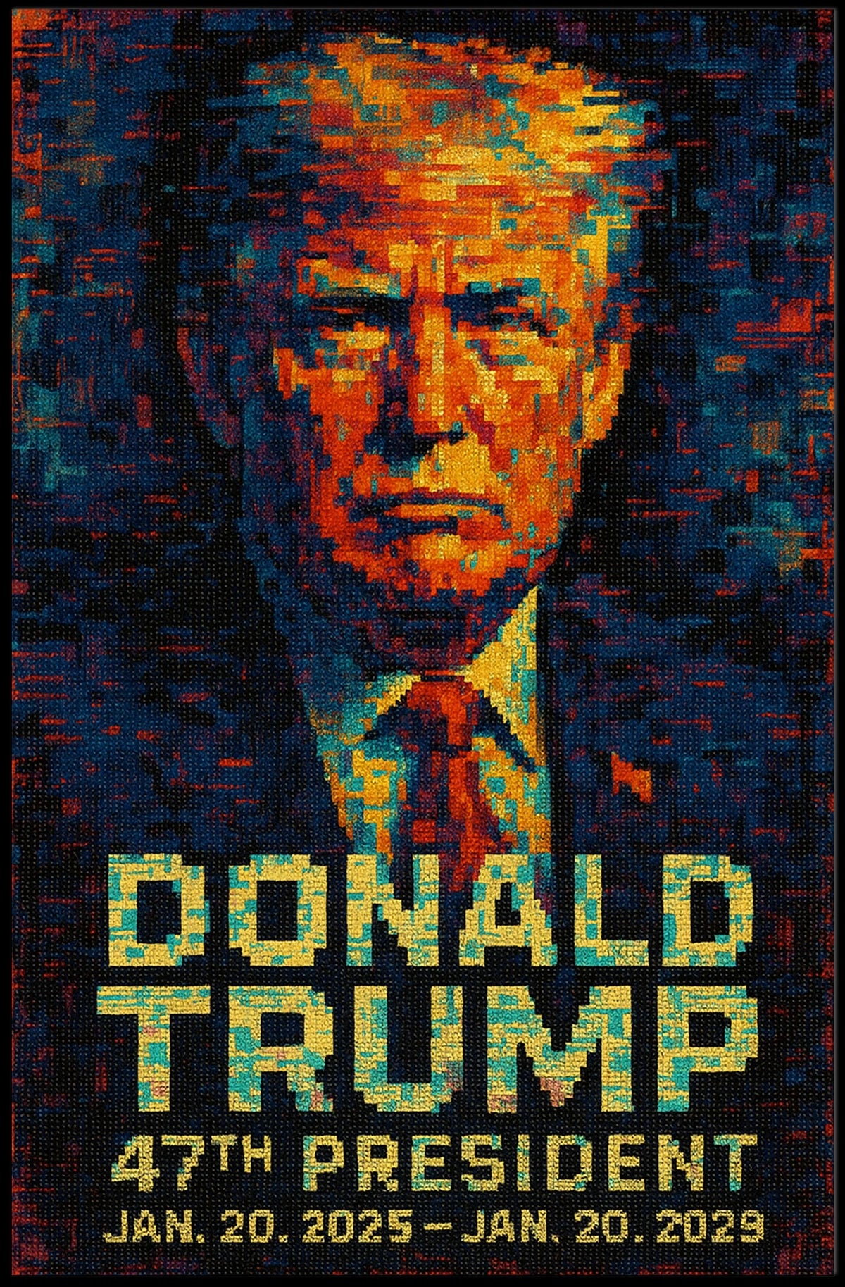 The Dynamic Persona of Donald Trump A Mosaic Fusion Poster