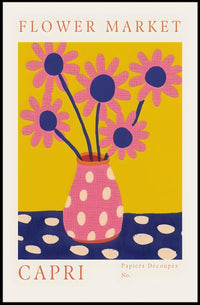 Flower Market Capri Poster