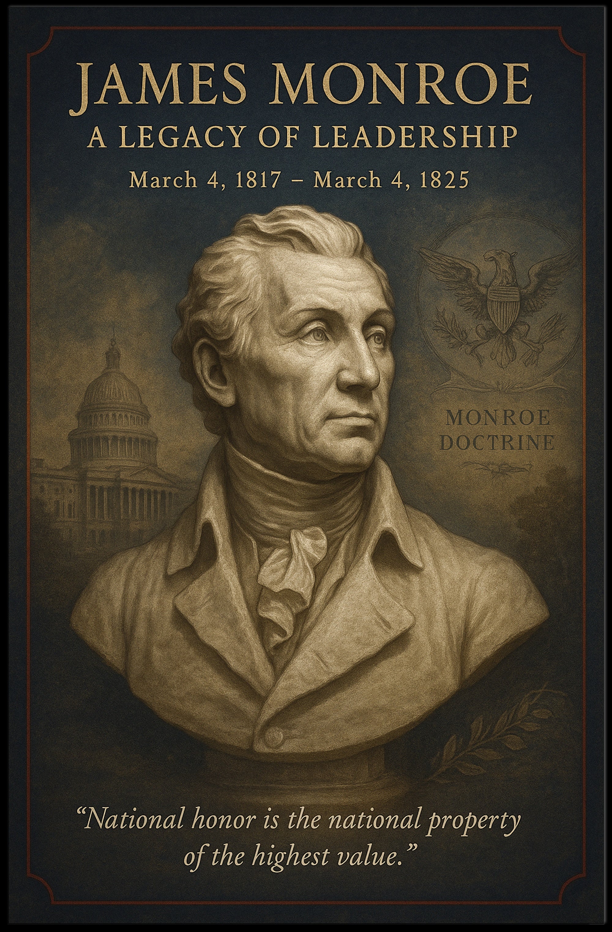 James Monroe Legacy Historical or Presidential Poster