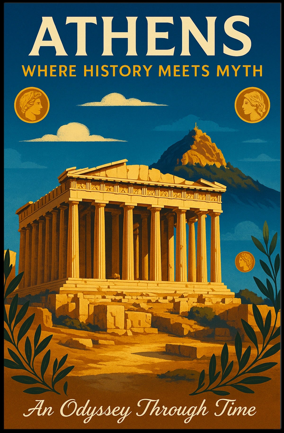 Athens Where History Meets Myth Poster