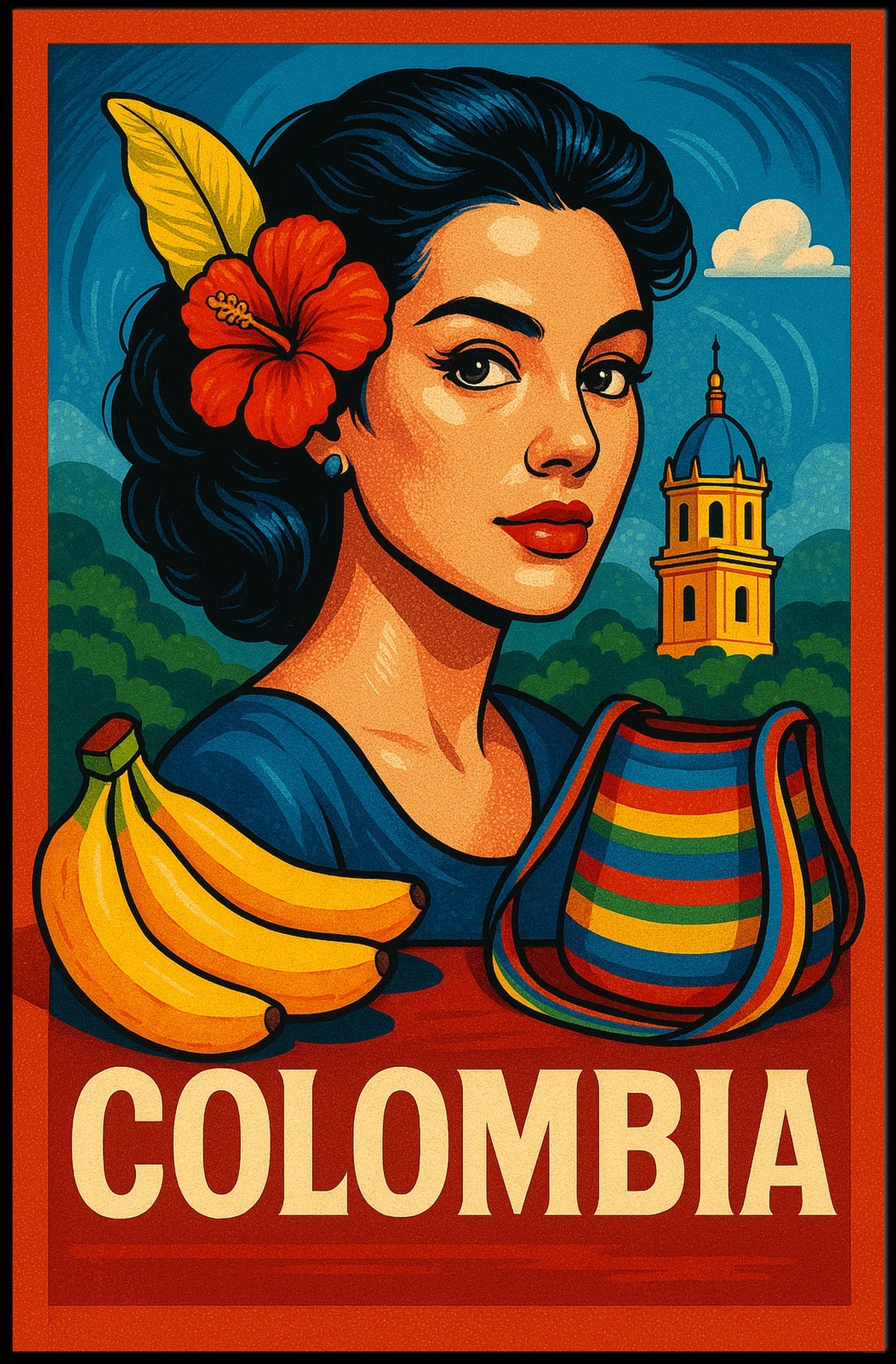 Vibrant Colombia Poster