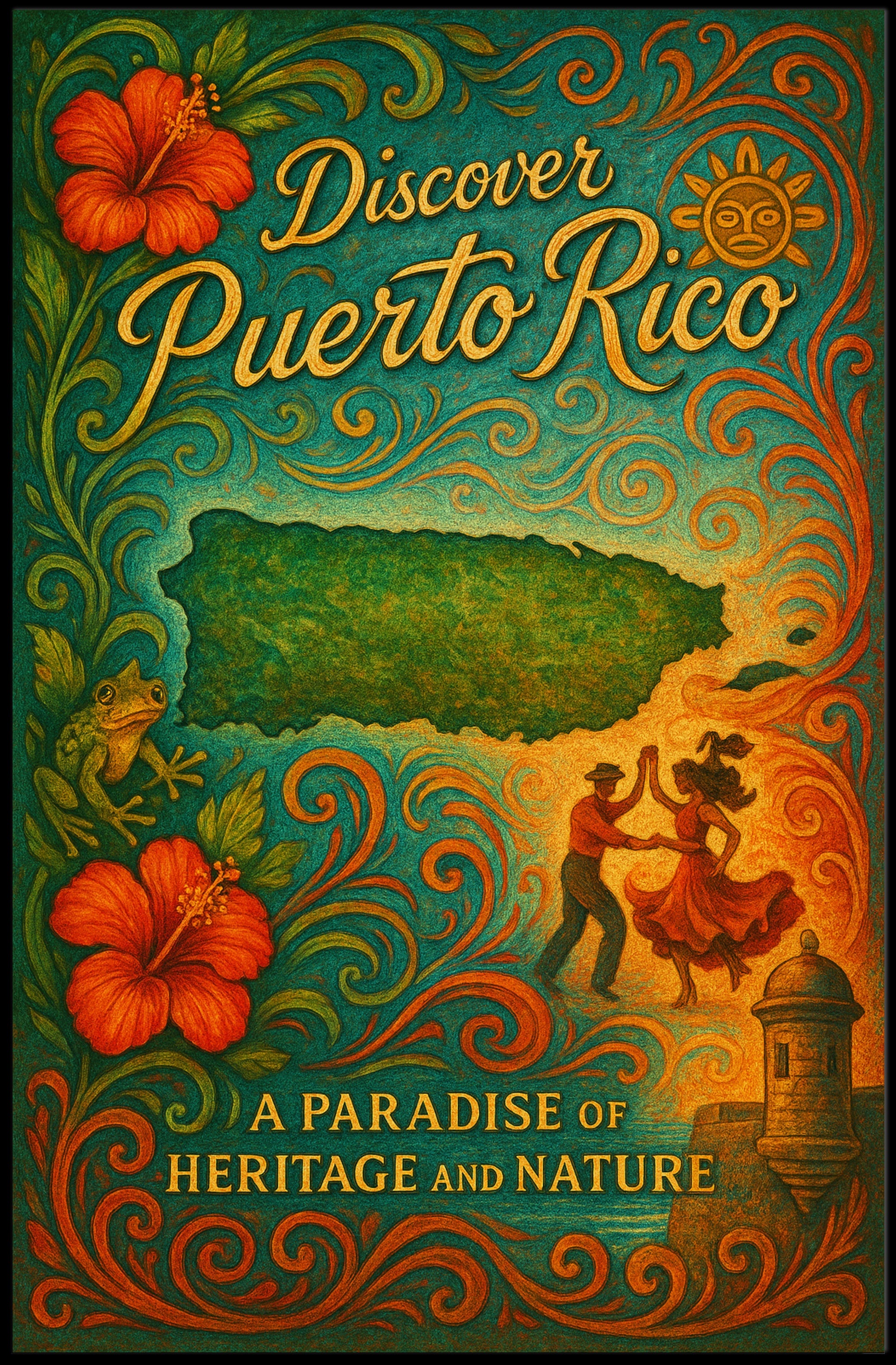 Discover Puerto Rico Vintage Poster Art PosterGoat