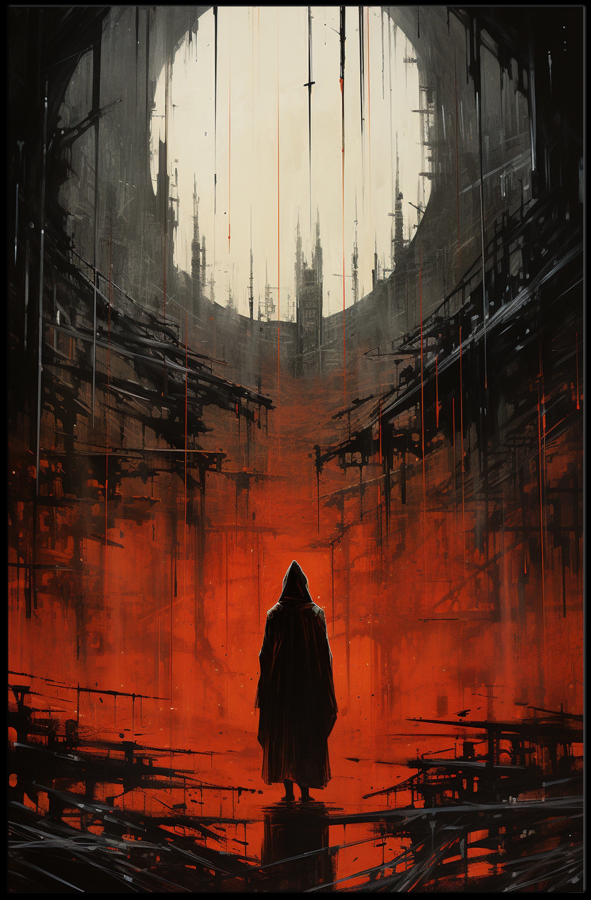 The Enigmatic Cloaked Figure Poster