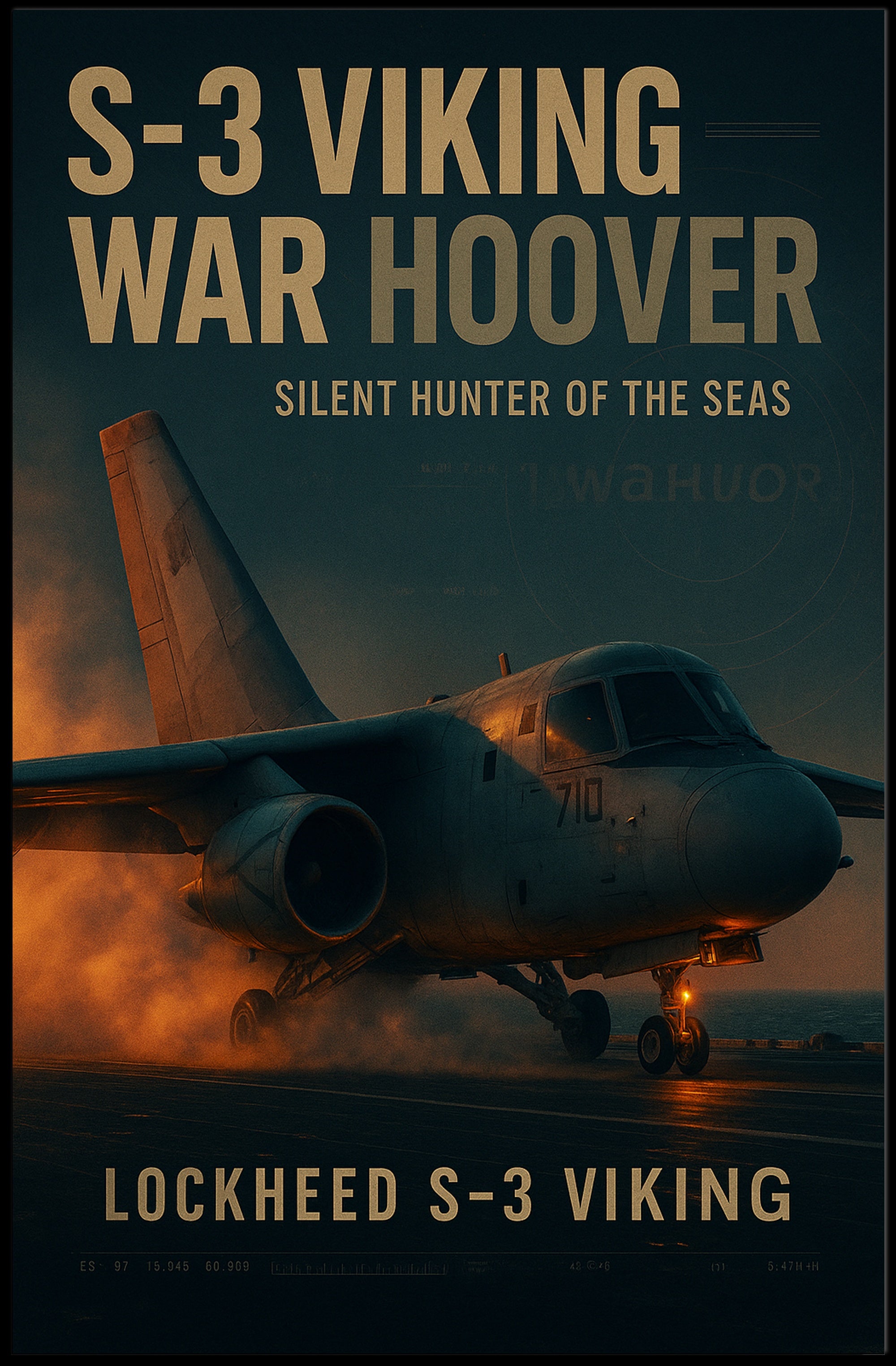 S-3 Viking Lockheed Military Print Aviation Art Poster