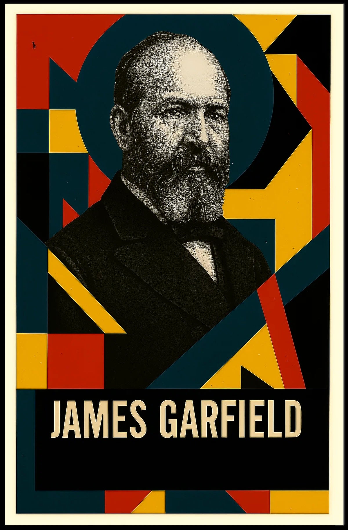 James A. Garfield 20th President of the United States Abstract Pop Poster