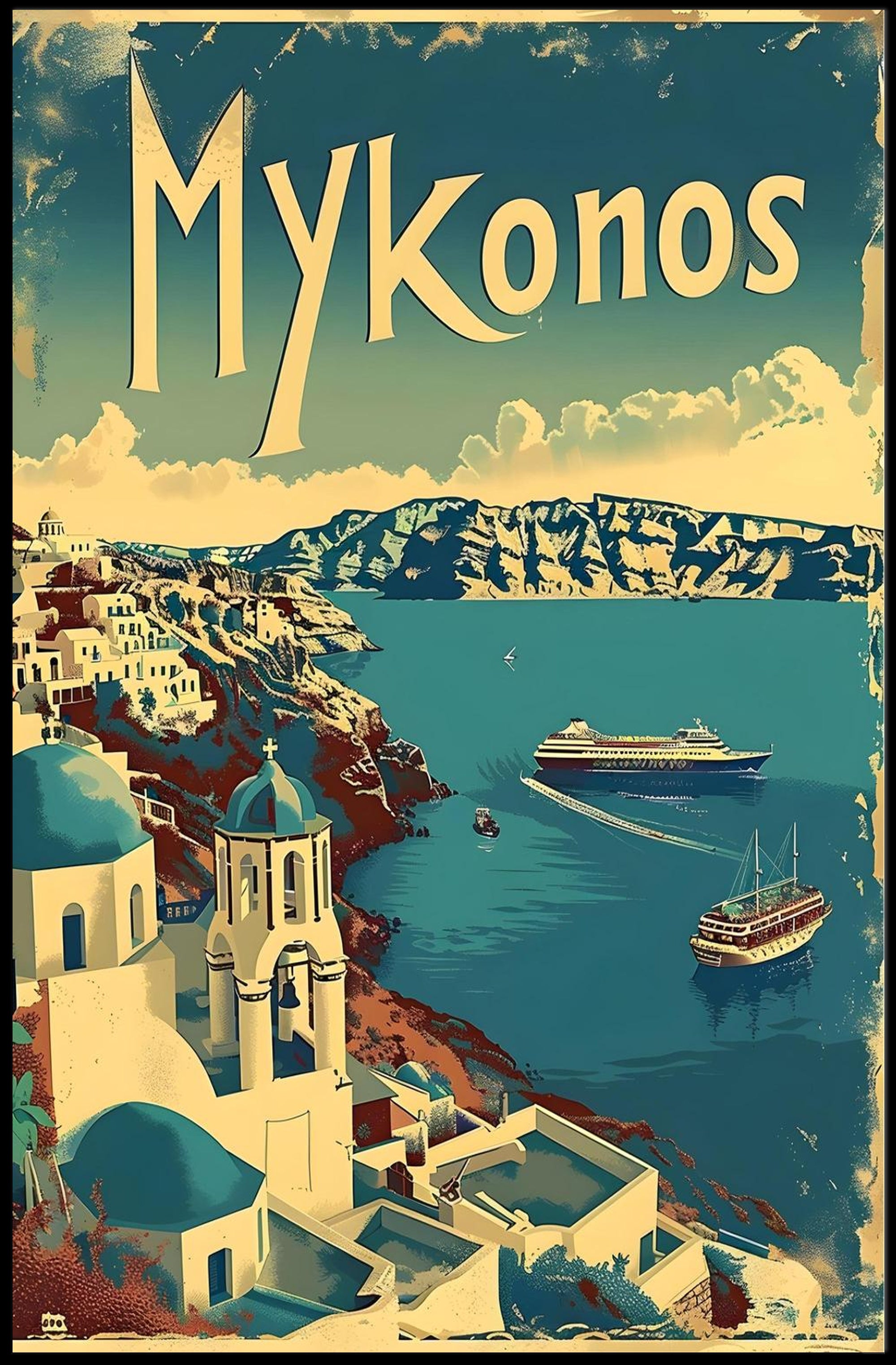 Discover Mykonos: Idyllic Greek Island Adventure Poster