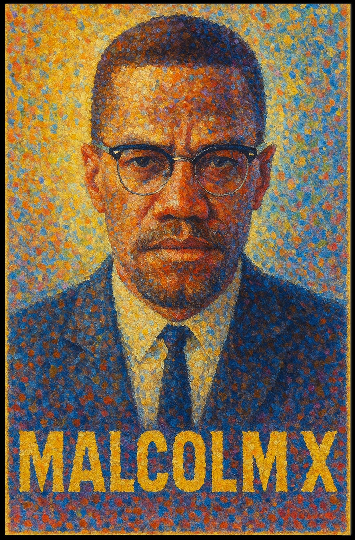 Malcolm X A Vision In Color Poster