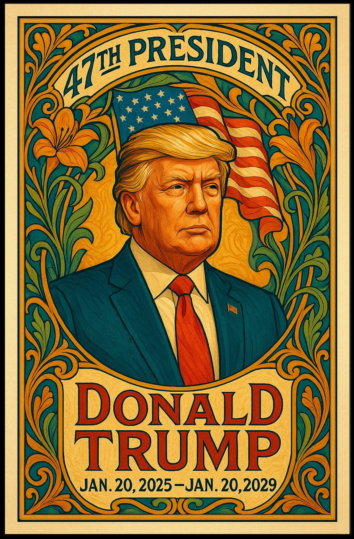 Donald Trump Triumph of the 47th Presidency Poster
