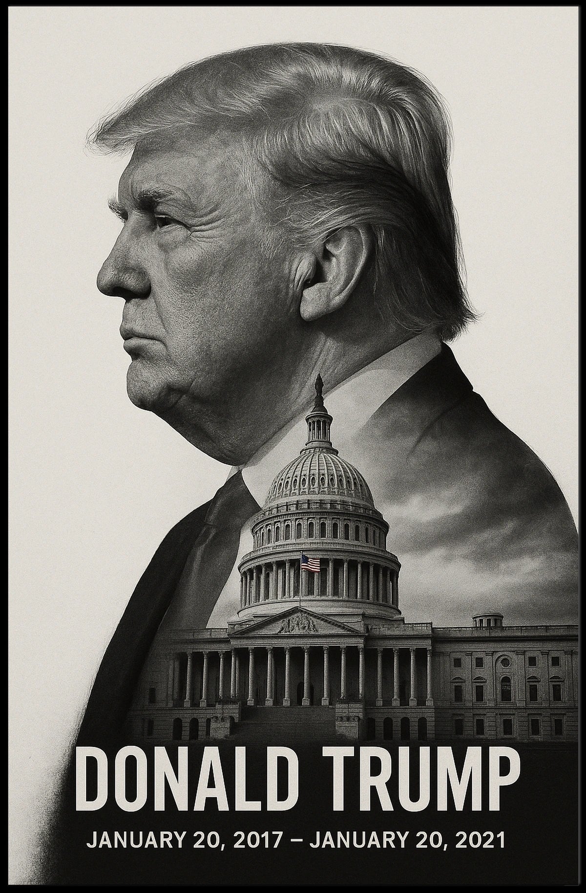Donald Trump 45th President of the United States Reflections Poster