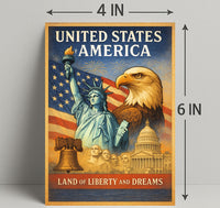 Land of Liberty and Dreams Poster PosterGoat