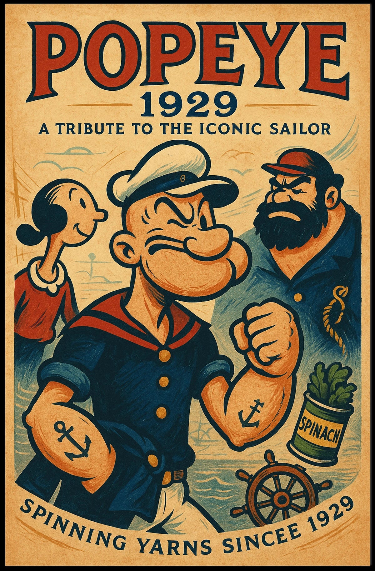 Popeye 1929 Art Poster POP-150