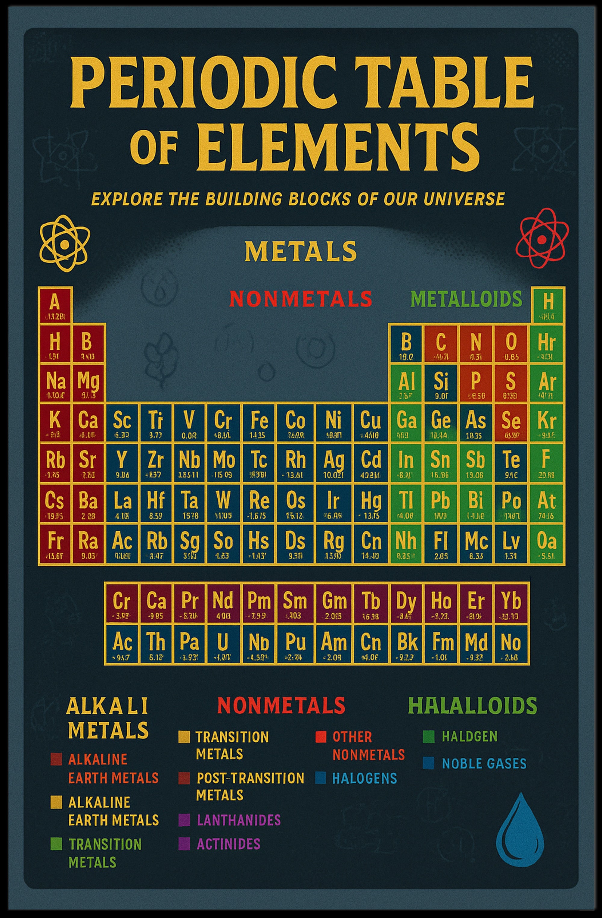 Periodic Table Science Poster: Educational or Infographic Poster