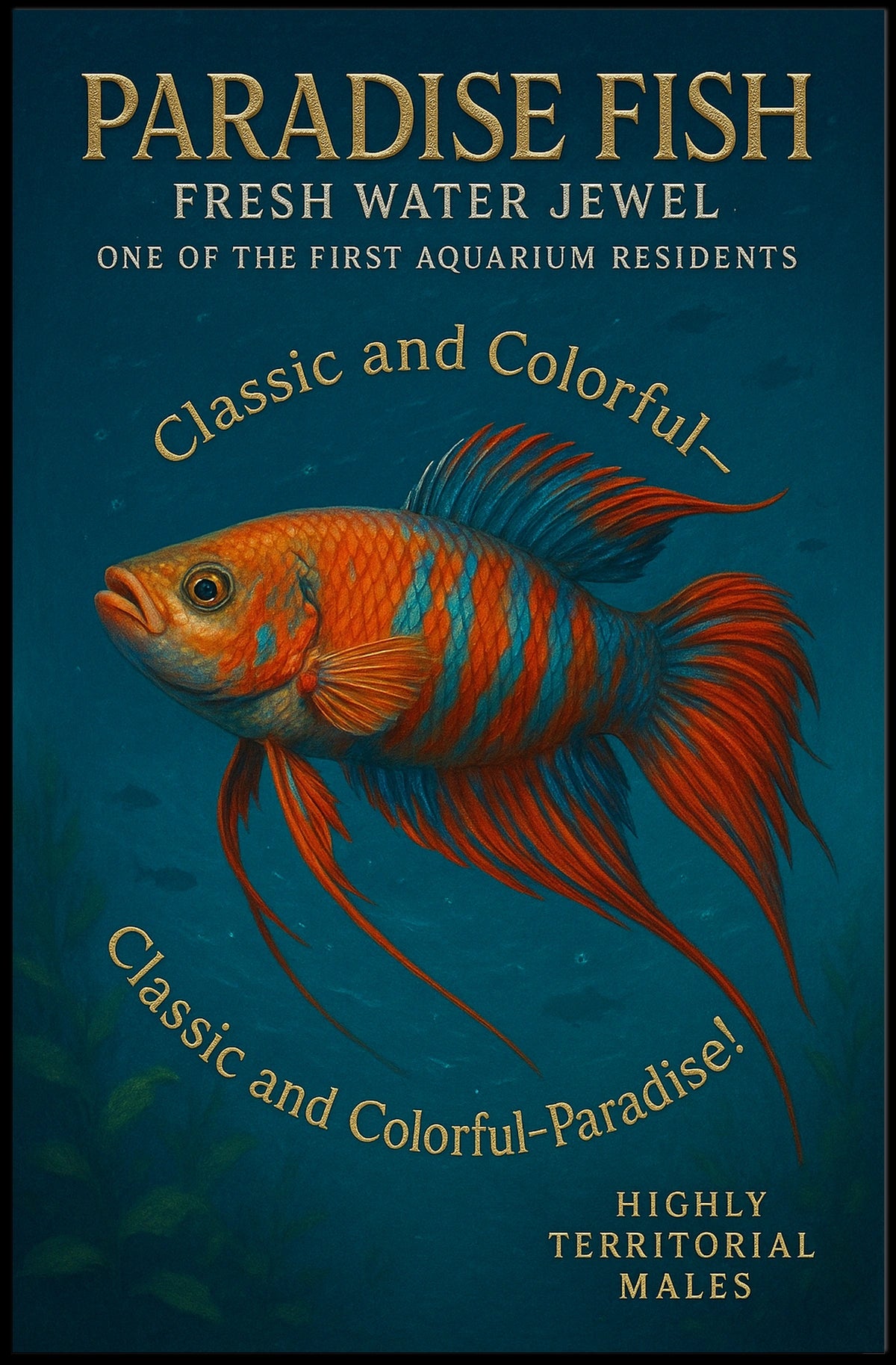 Paradise Fish Fresh Water Jewel Poster