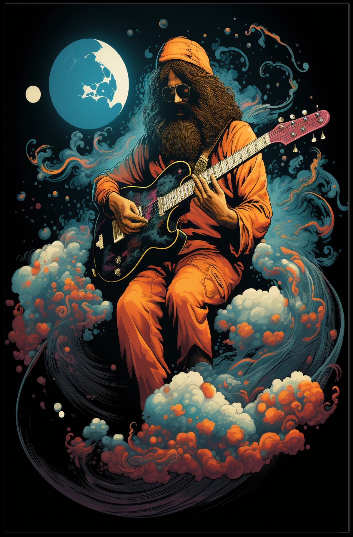 Celestial Guitarist Poster