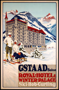 Gstaad Winter Getaway: Vintage Travel Poster PosterGoat