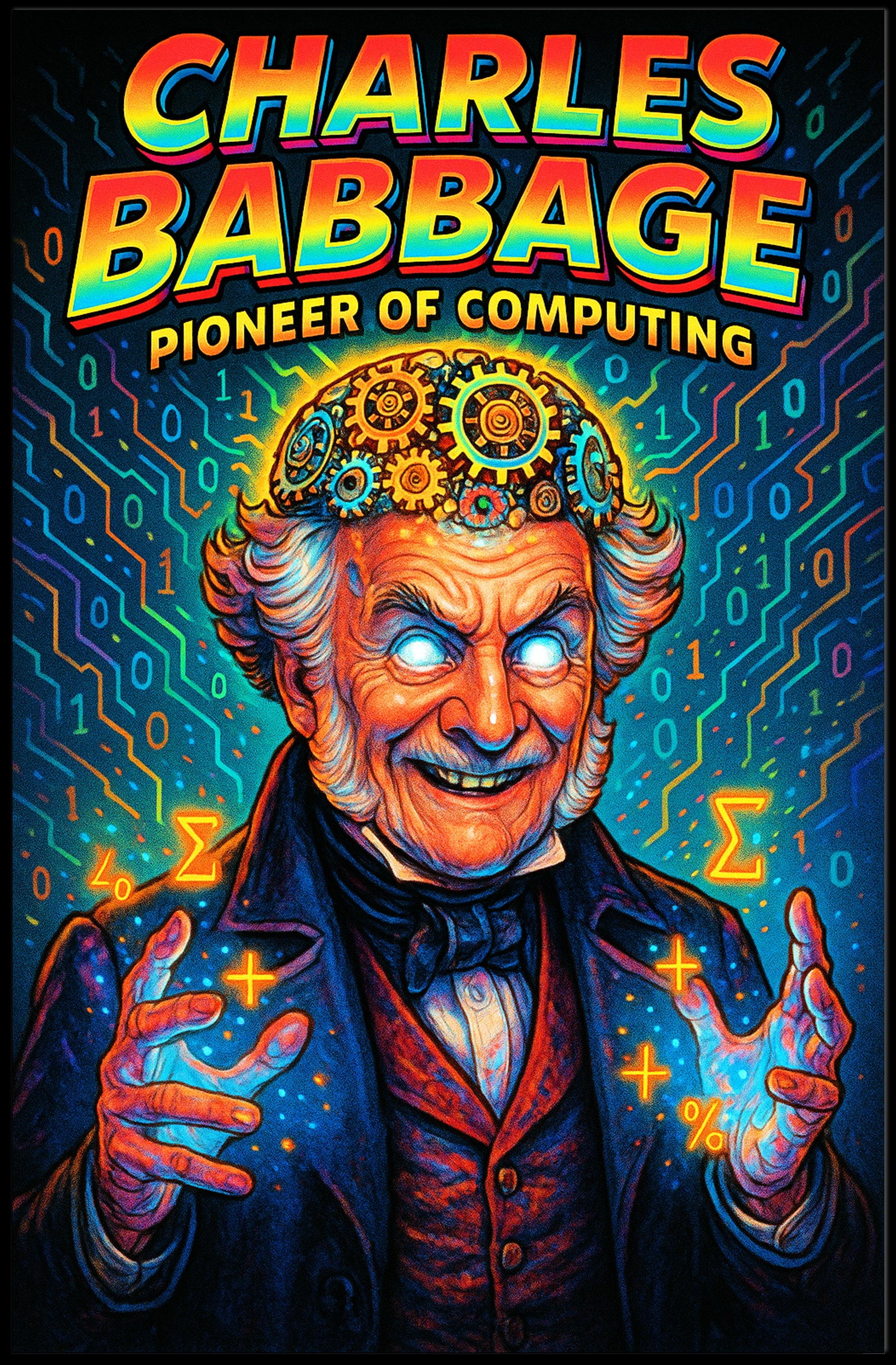 Charles Babbage Pioneer of Computing Poster PosterGoat