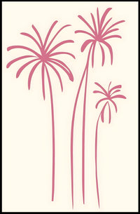 Abstract Palm Trees Minimalist Wall Art Print