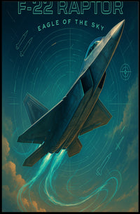 F22 Raptor Poster Eagle of the Sky for Aviation Enthusiasts