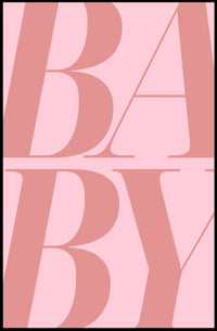 BABY Typography Nursery Decor in Minimalist Poster Style PosterGoat