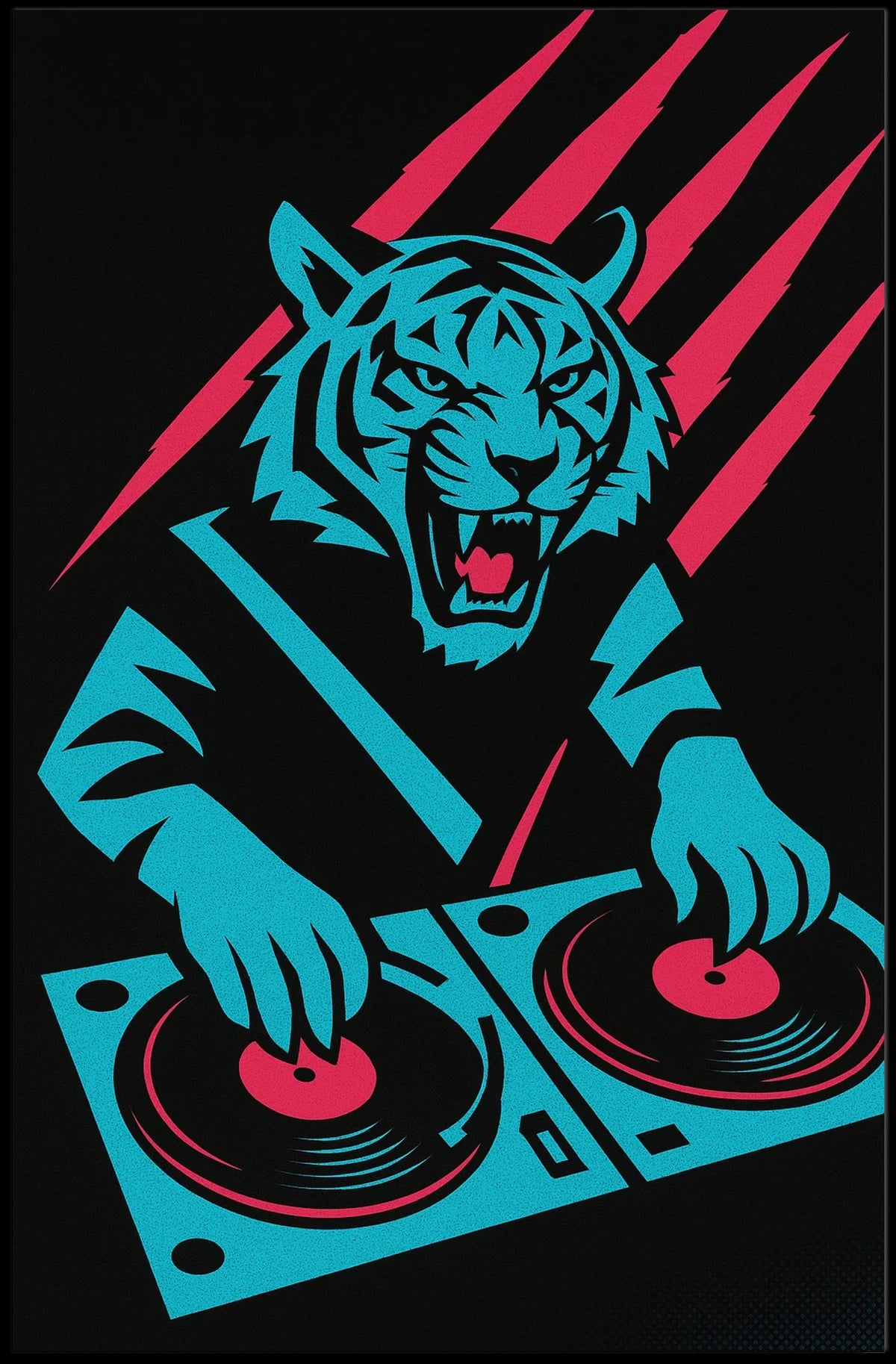 Dj Tiger Groove Poster