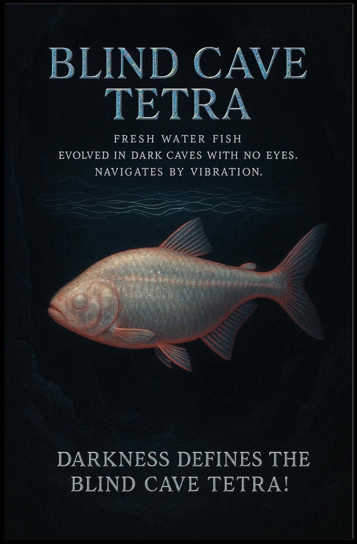 Blind Cave Tetra Poster