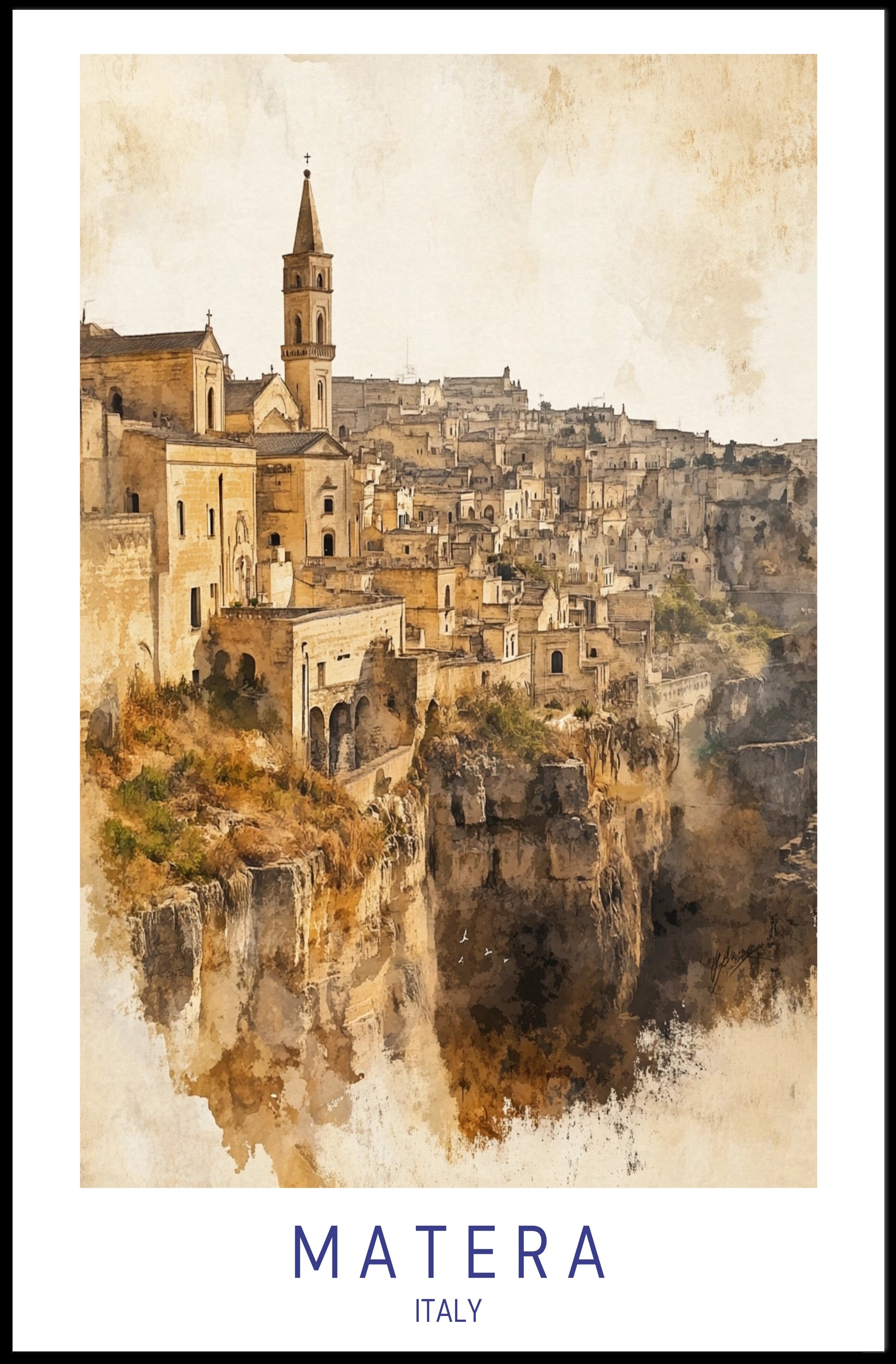 Matera: A Timeless Landscape Poster PosterGoat