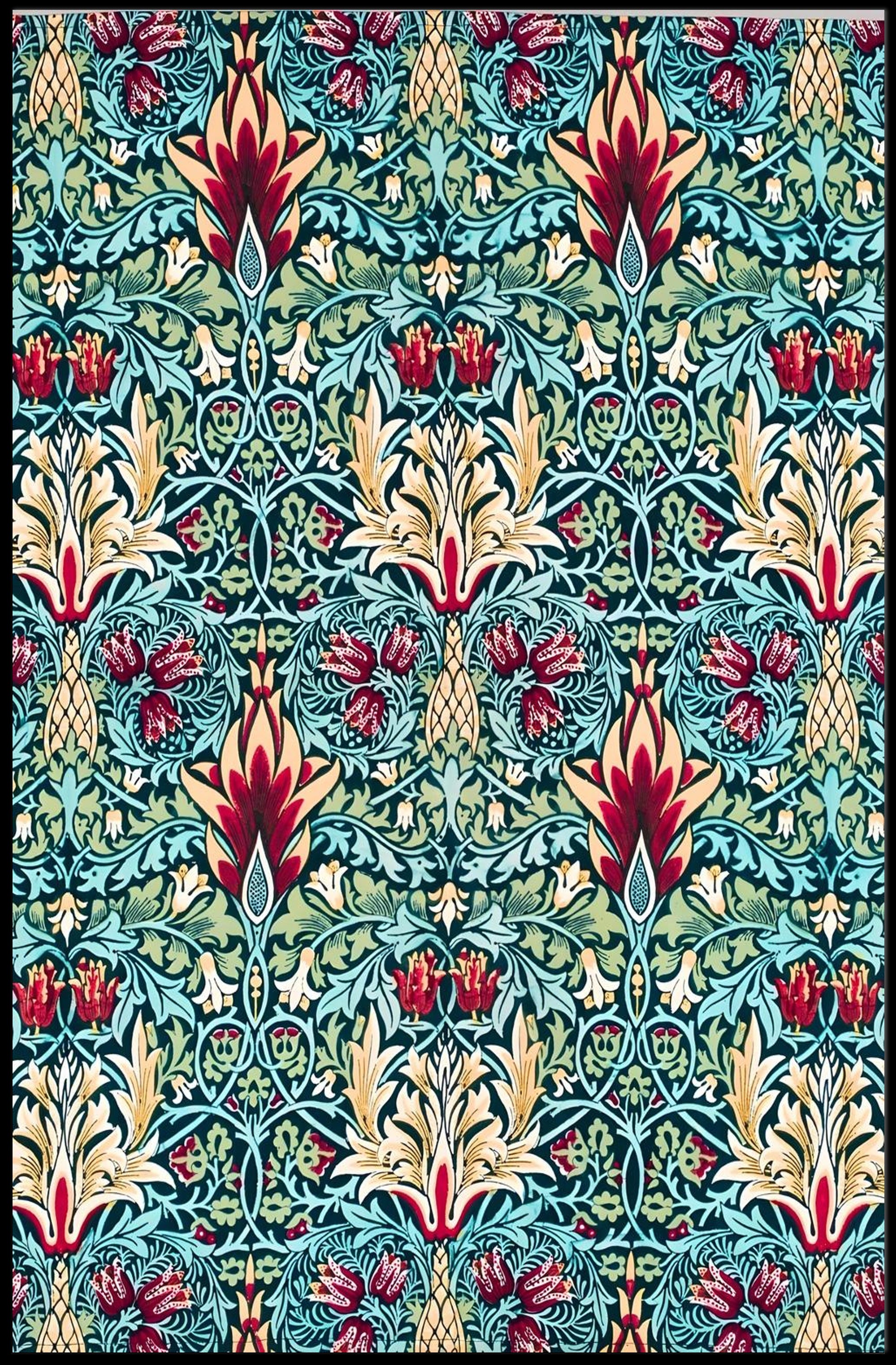 Victorian Floral Elegance: Abstract or Artistic Poster