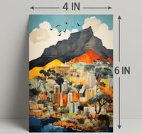Vibrant Cityscape At The MountainS Edge Poster