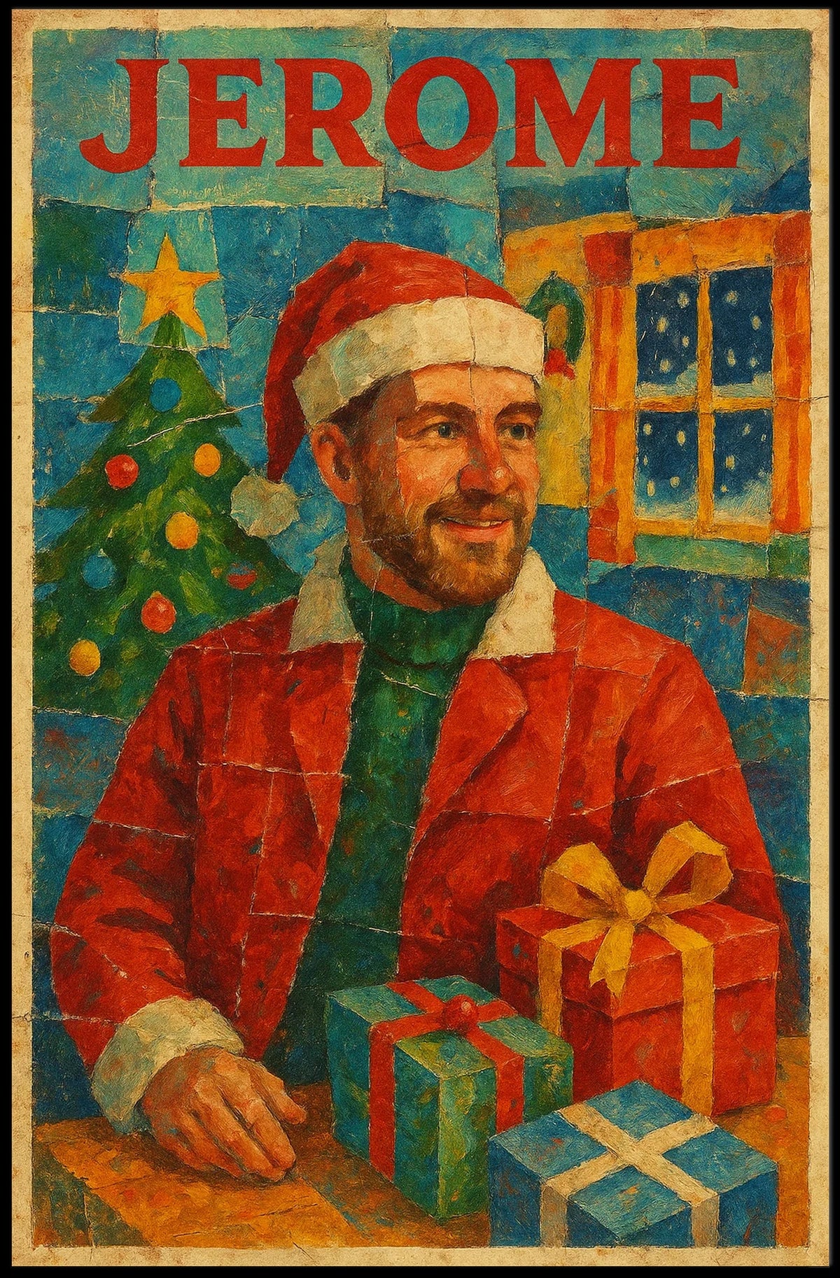 Festive Christmas Scene Pop Culture Poster