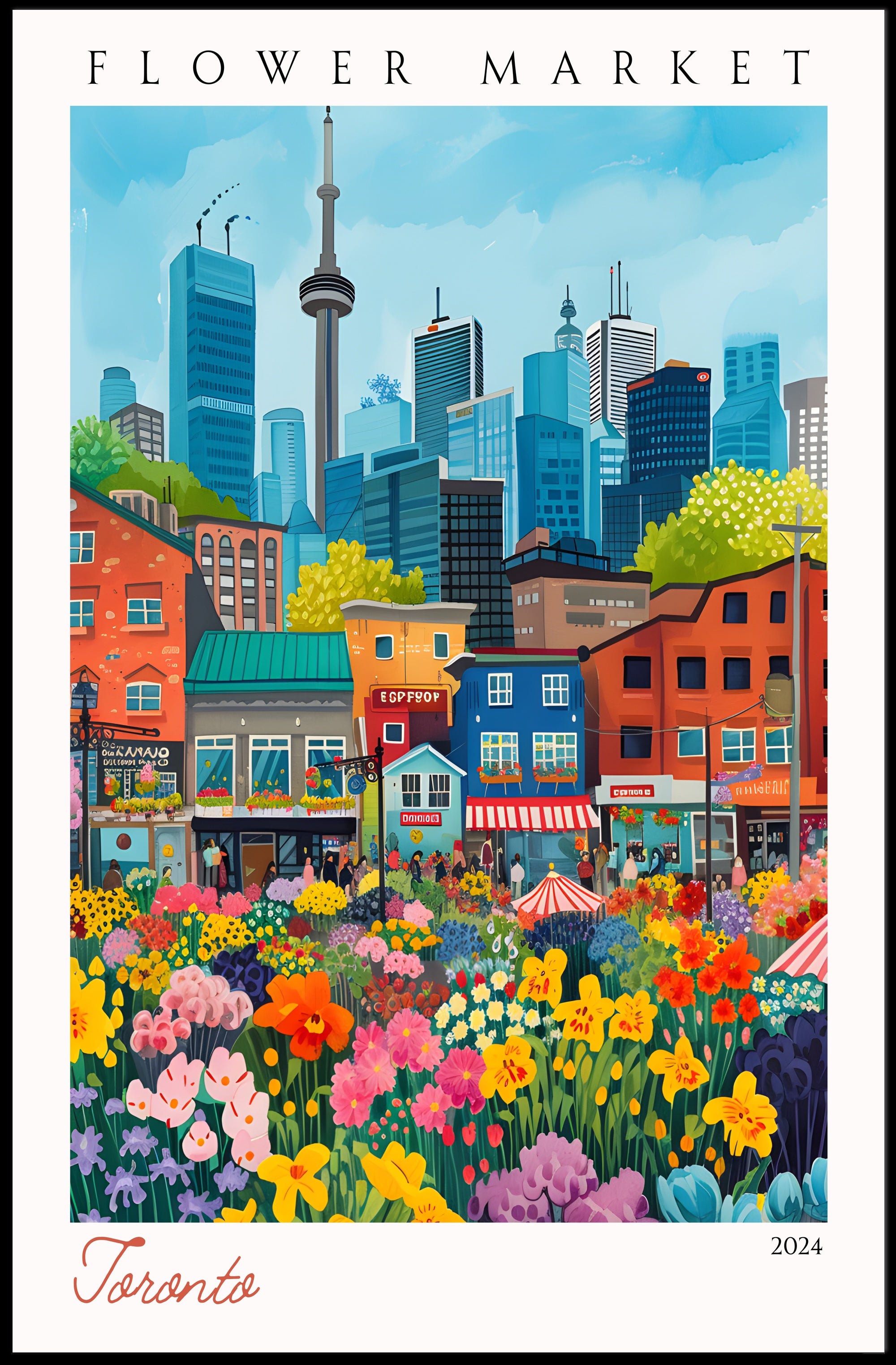 Toronto Flower Market 2024 Poster PosterGoat