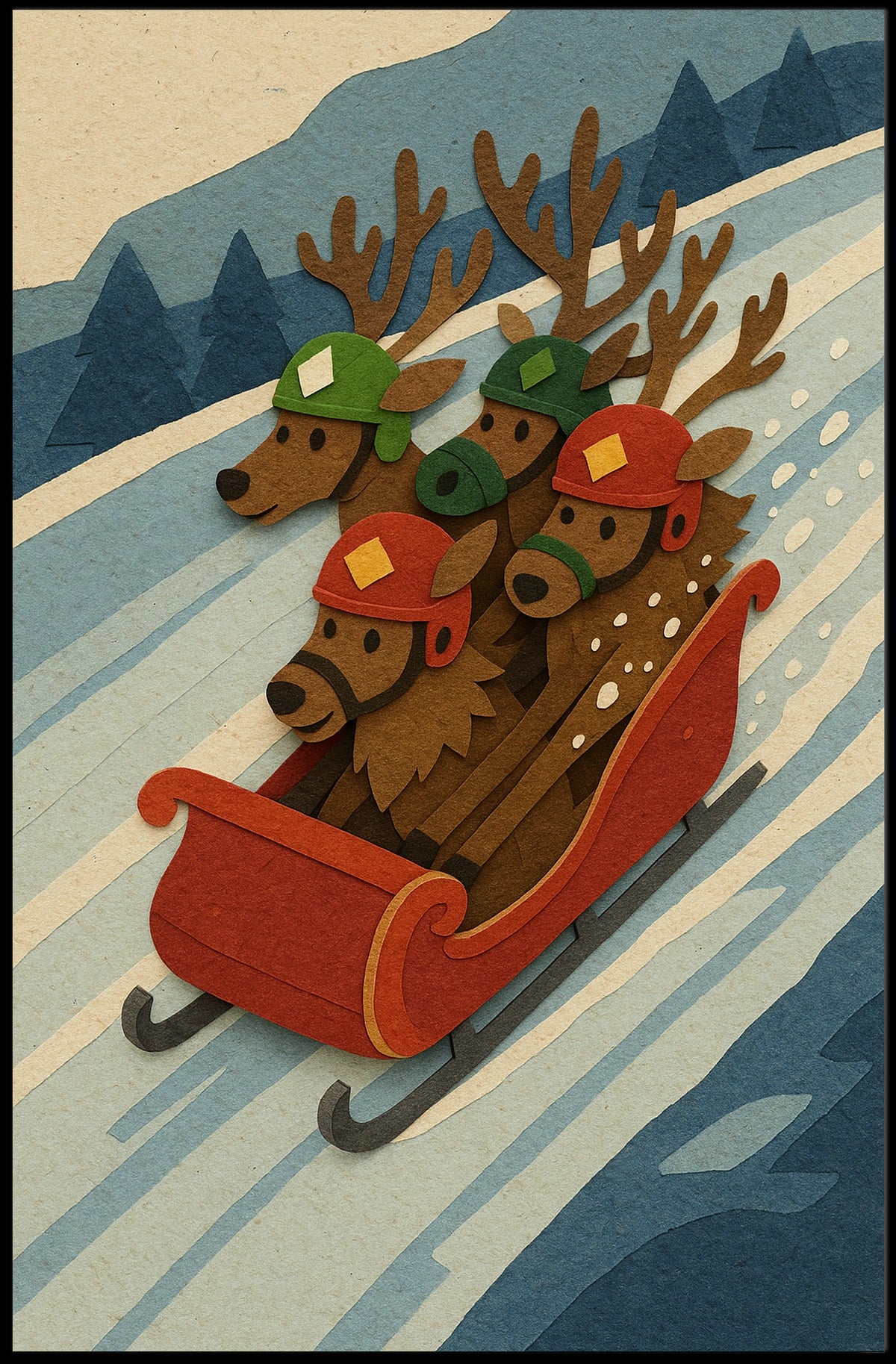 Reindeer Racing Adventure Poster