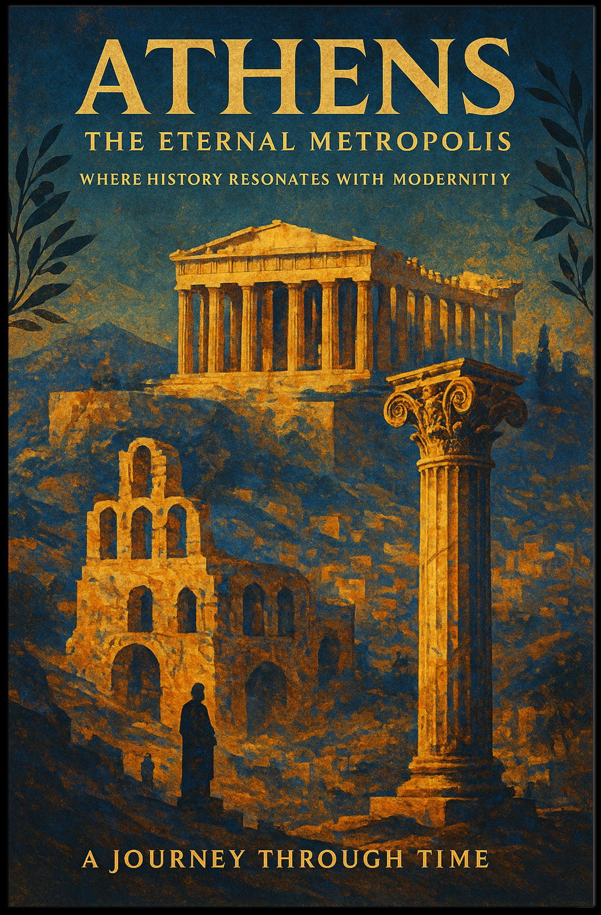 Athens Eternal Metropolis: Vintage Cultural or Heritage Poster