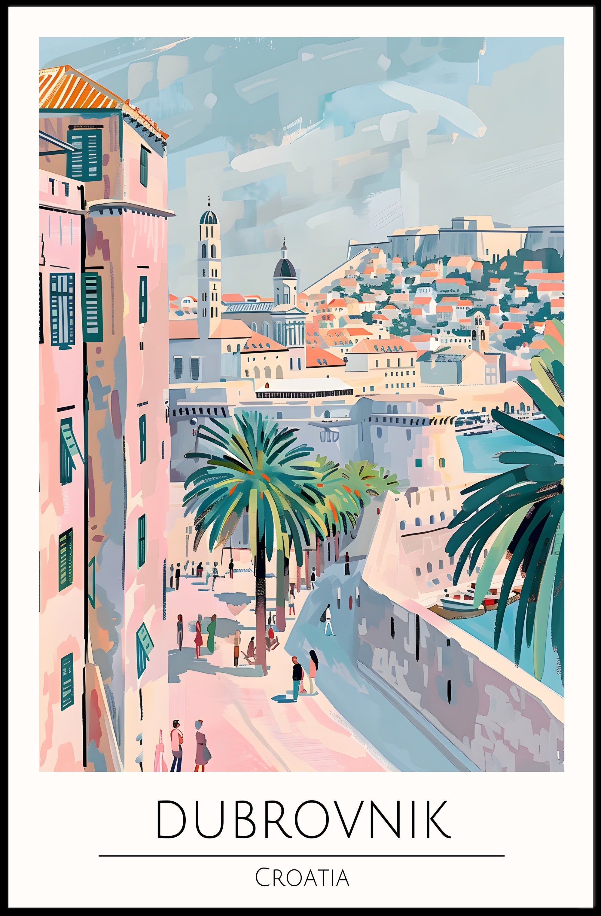 Dubrovnik Scenic View Poster PosterGoat