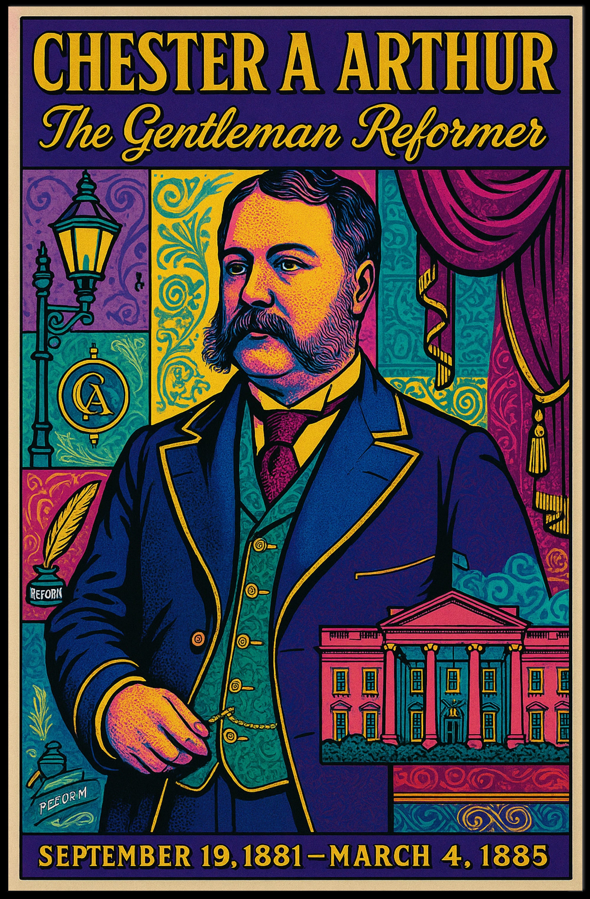 Chester A. Arthur The Gentleman Reformer Poster PosterGoat