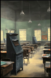 Vintage Classroom Scene Poster