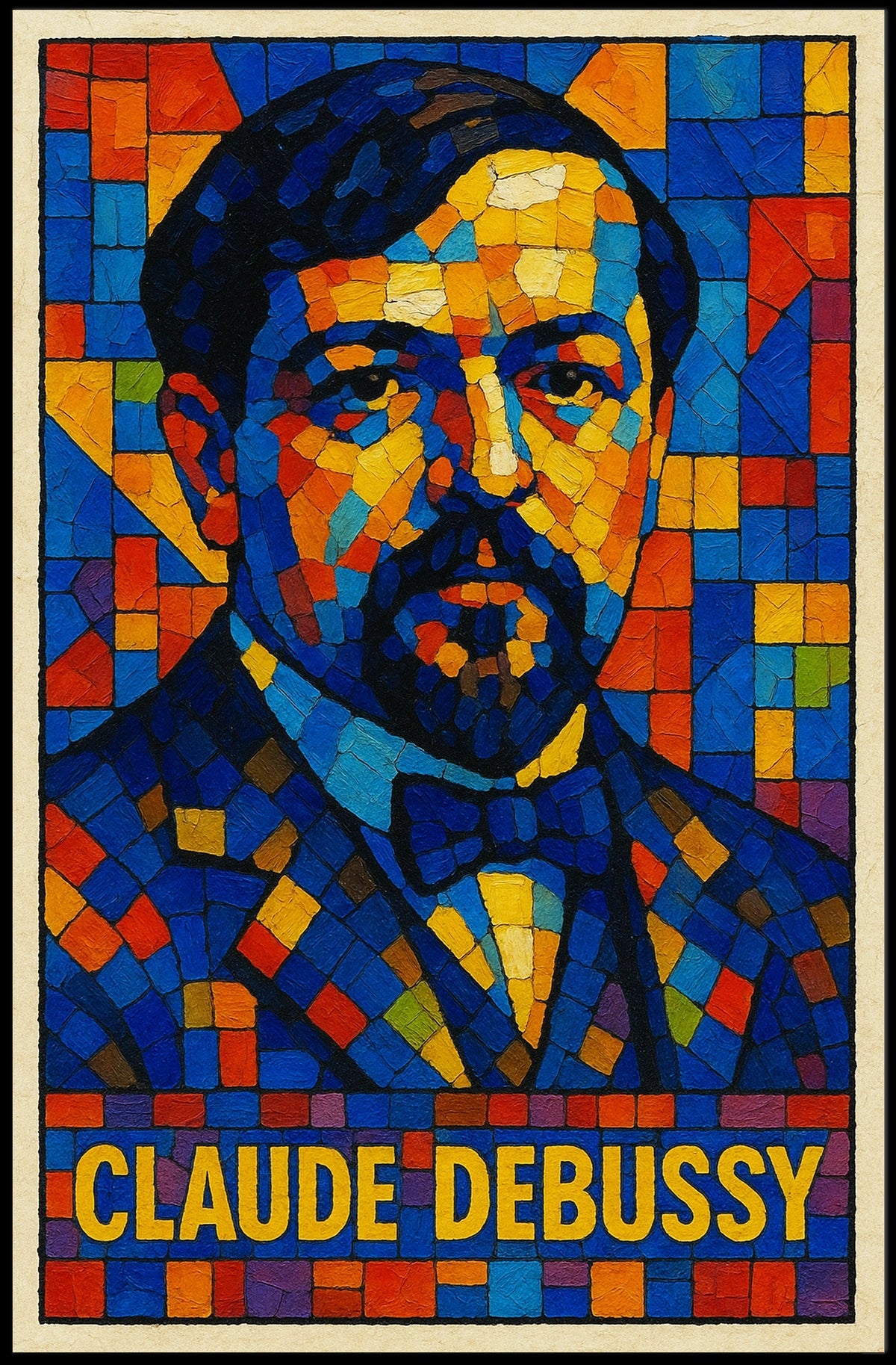 Claude Debussy A Mosaic Tribute Poster