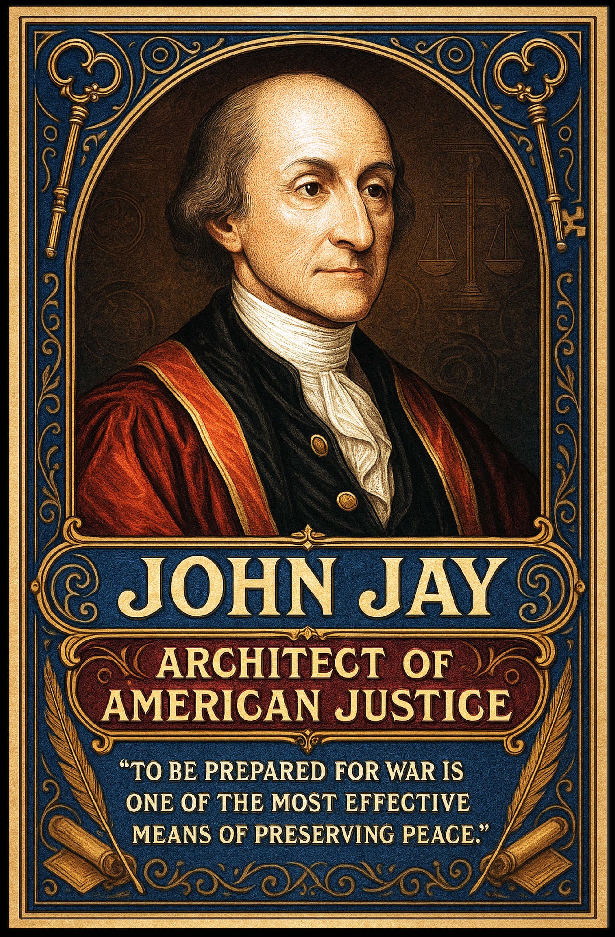 John Jay Architect of American Justice Poster PosterGoat