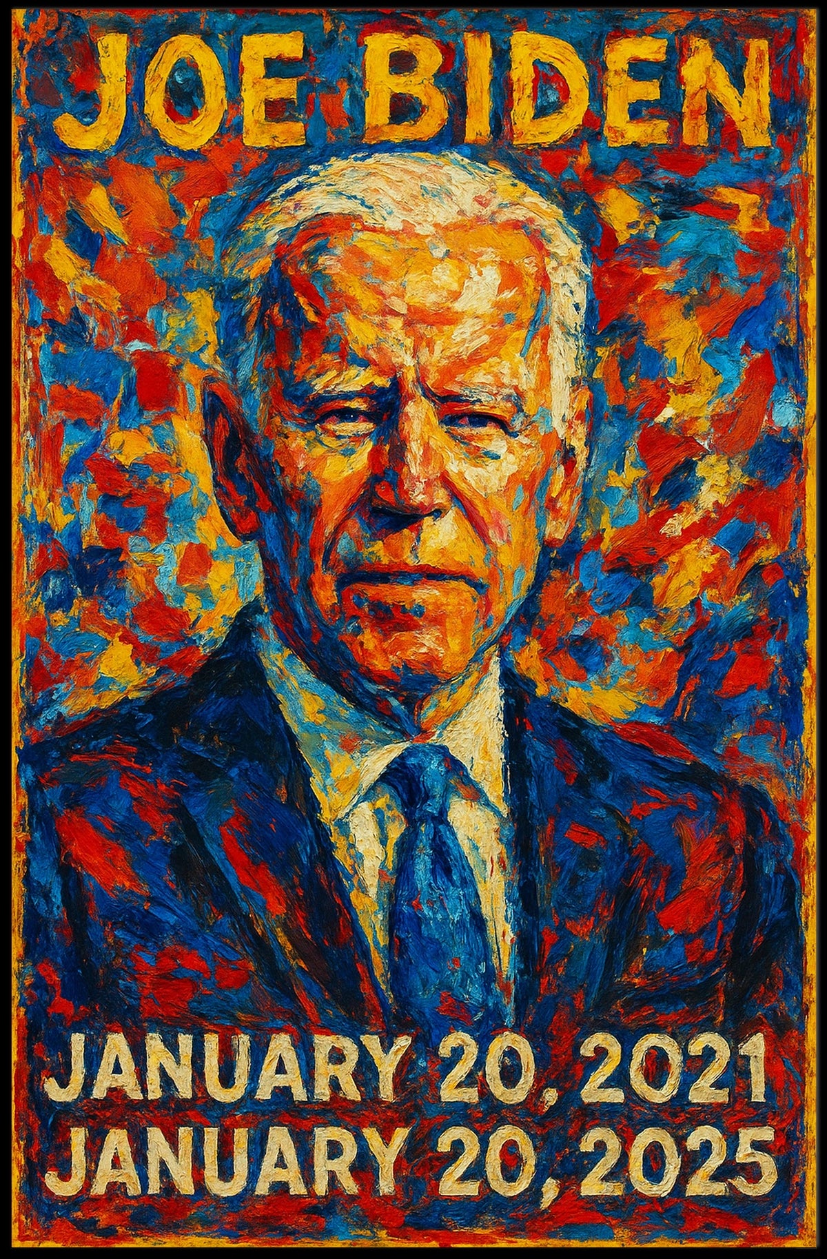 Joe Biden 46th President of the United States Glitch Hop Art Poster