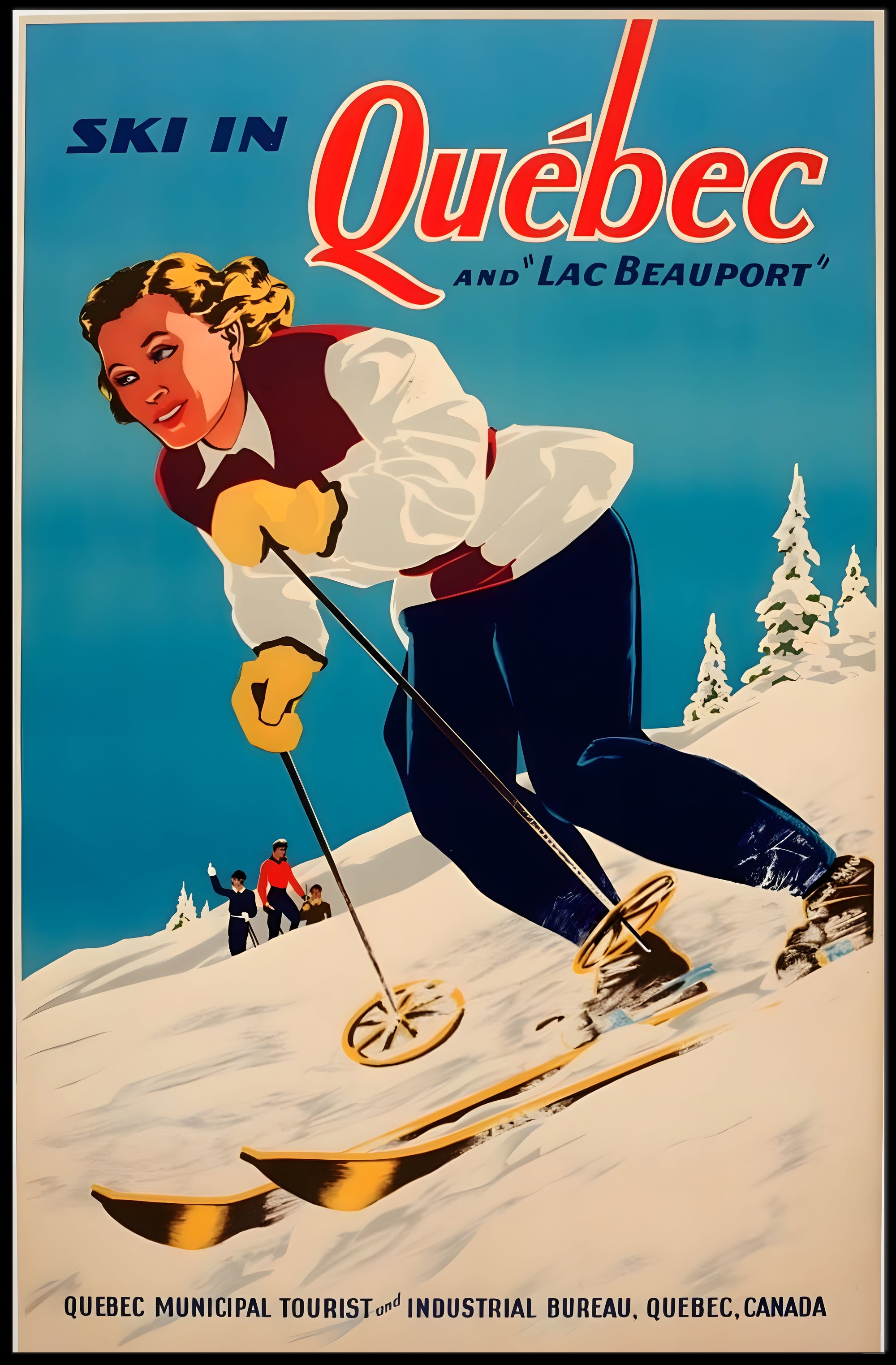 Ski in QuΓ©bec and Lac Beauport Poster PosterGoat