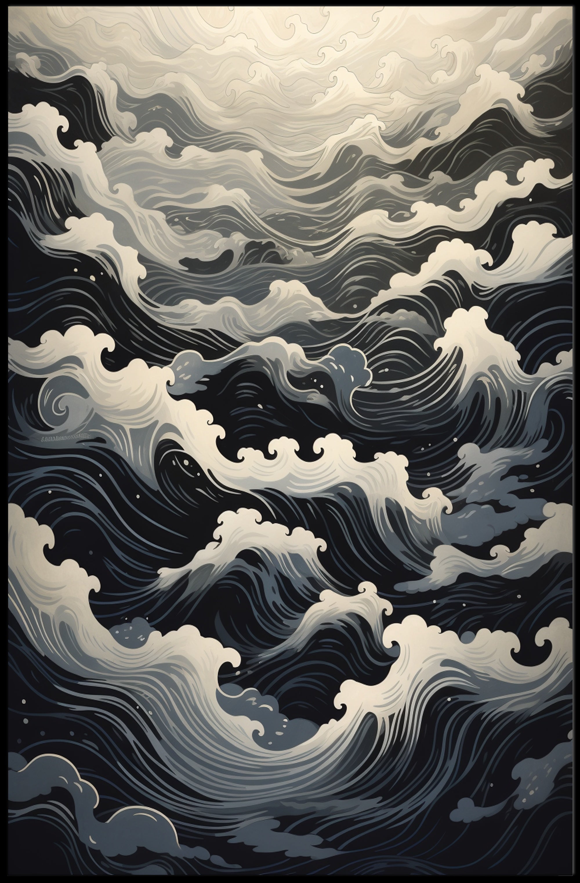 Ocean Waves A Serene Journey Poster PosterGoat