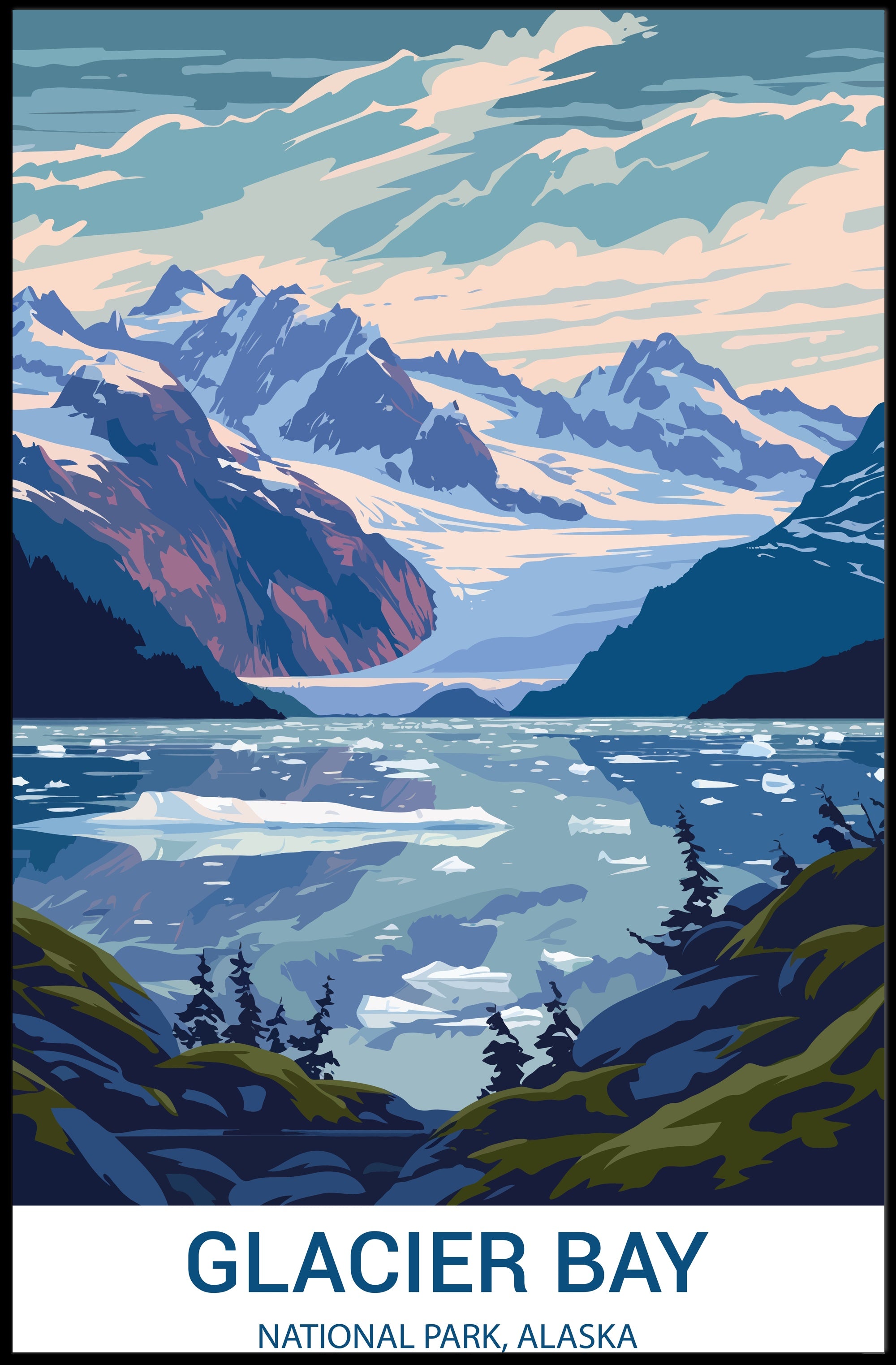 Glacier Bay Serenity National Park Poster
