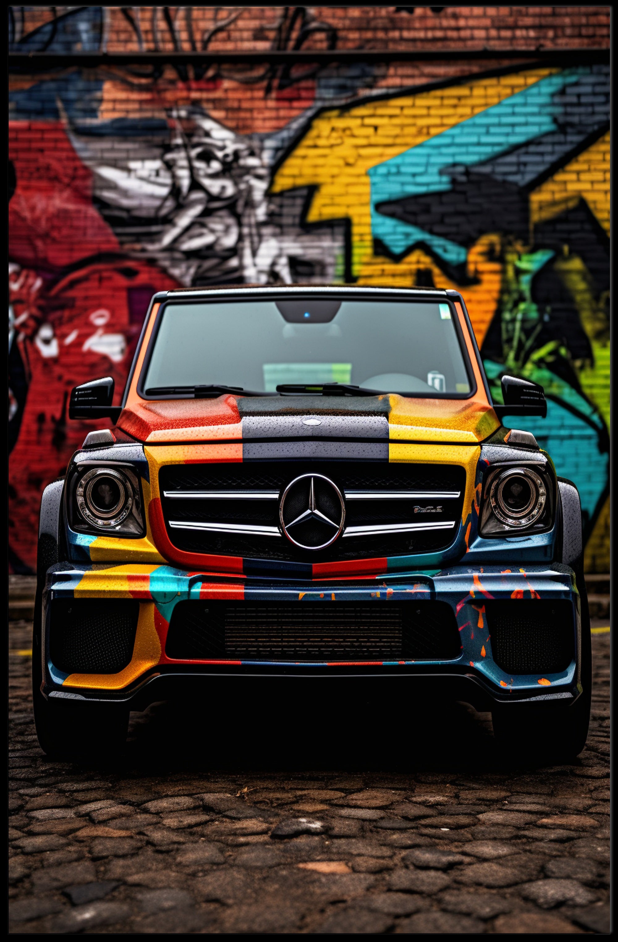 Vibrant Urban Ride Poster PosterGoat