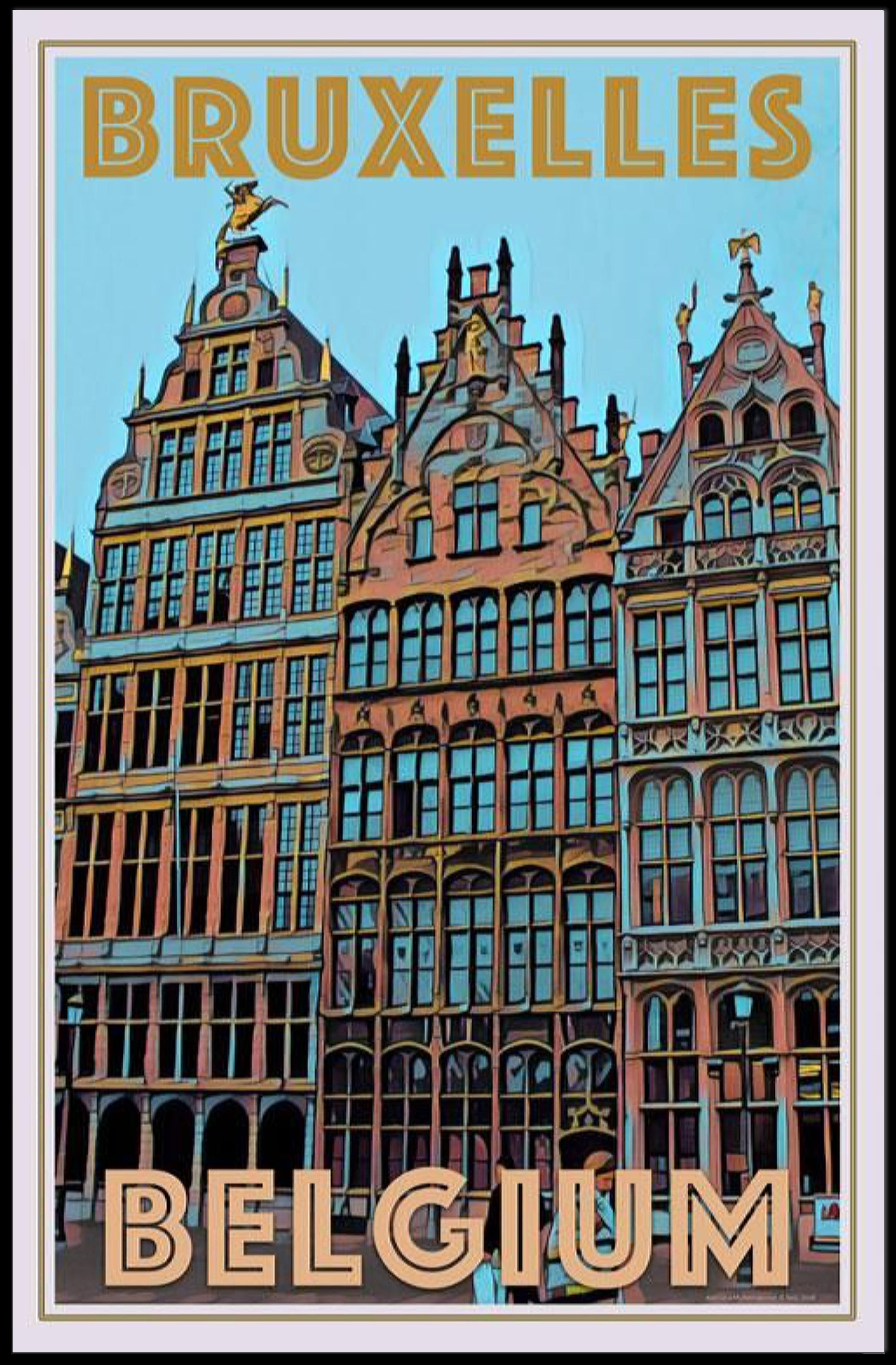 Brussels Architectural Heritage Celebration Cultural or Heritage Poster PosterGoat