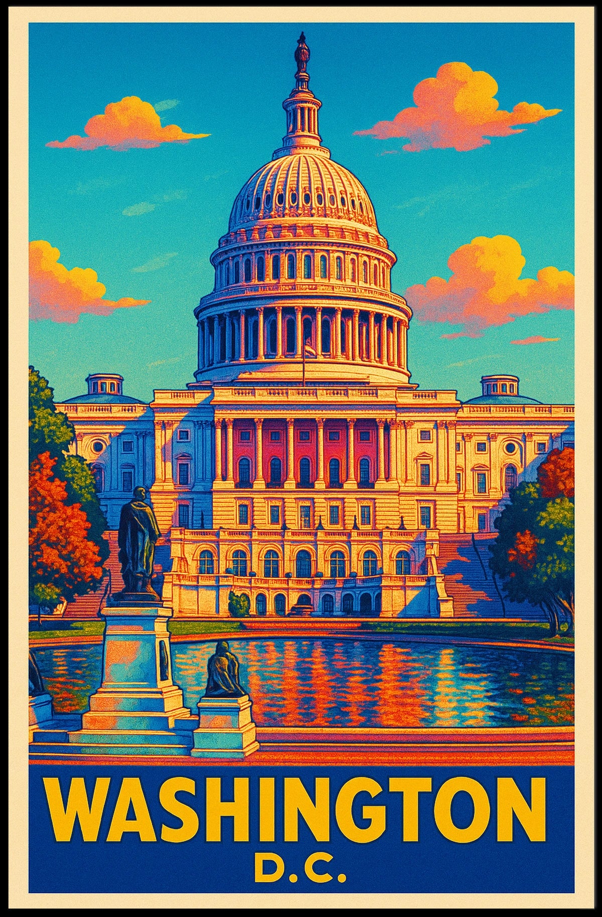 Washington D.C. Capitol Poster